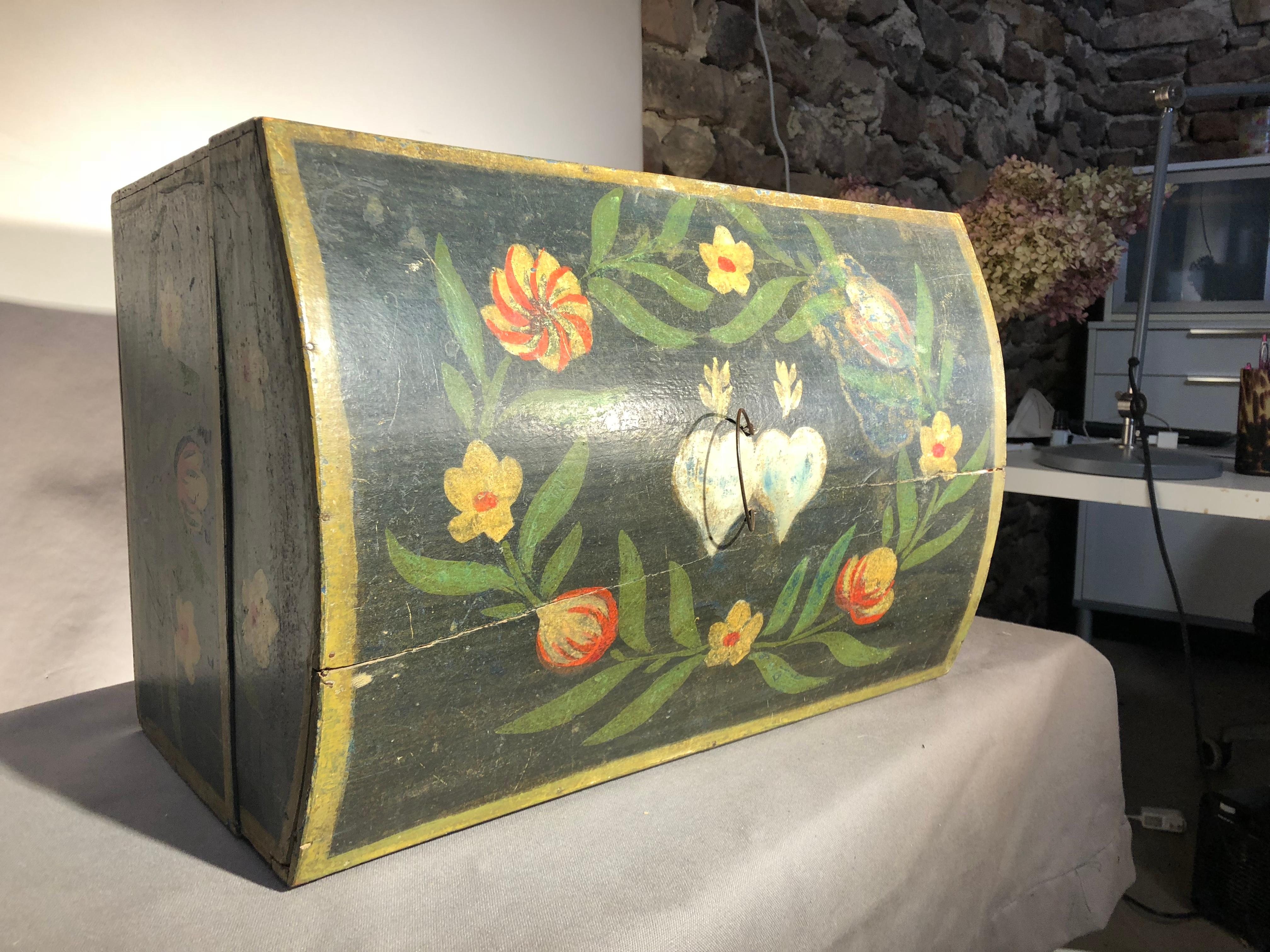 Two 19th Century French Painted Wedding Boxes 10