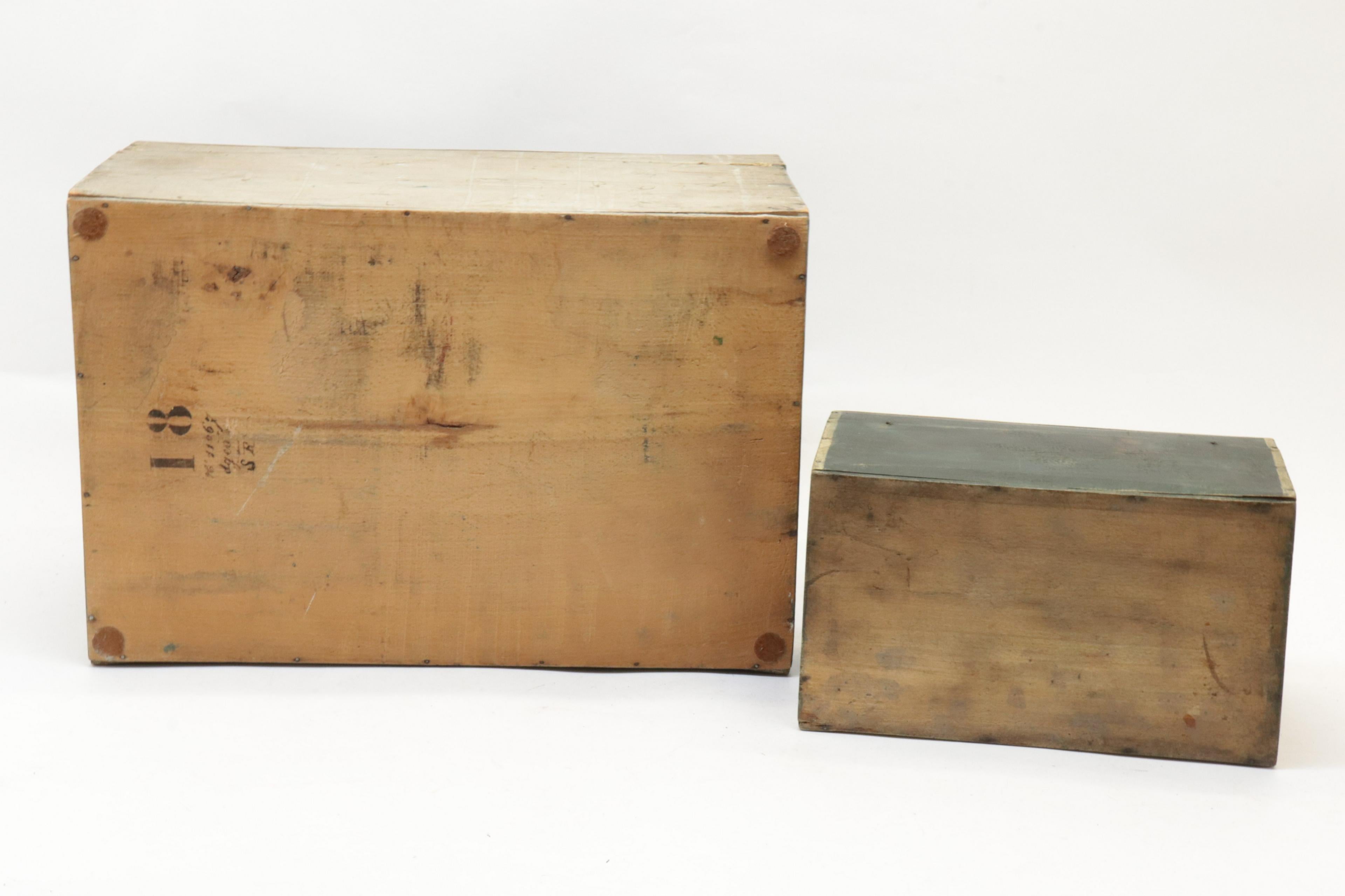 Two 19th Century French Painted Wedding Boxes 1