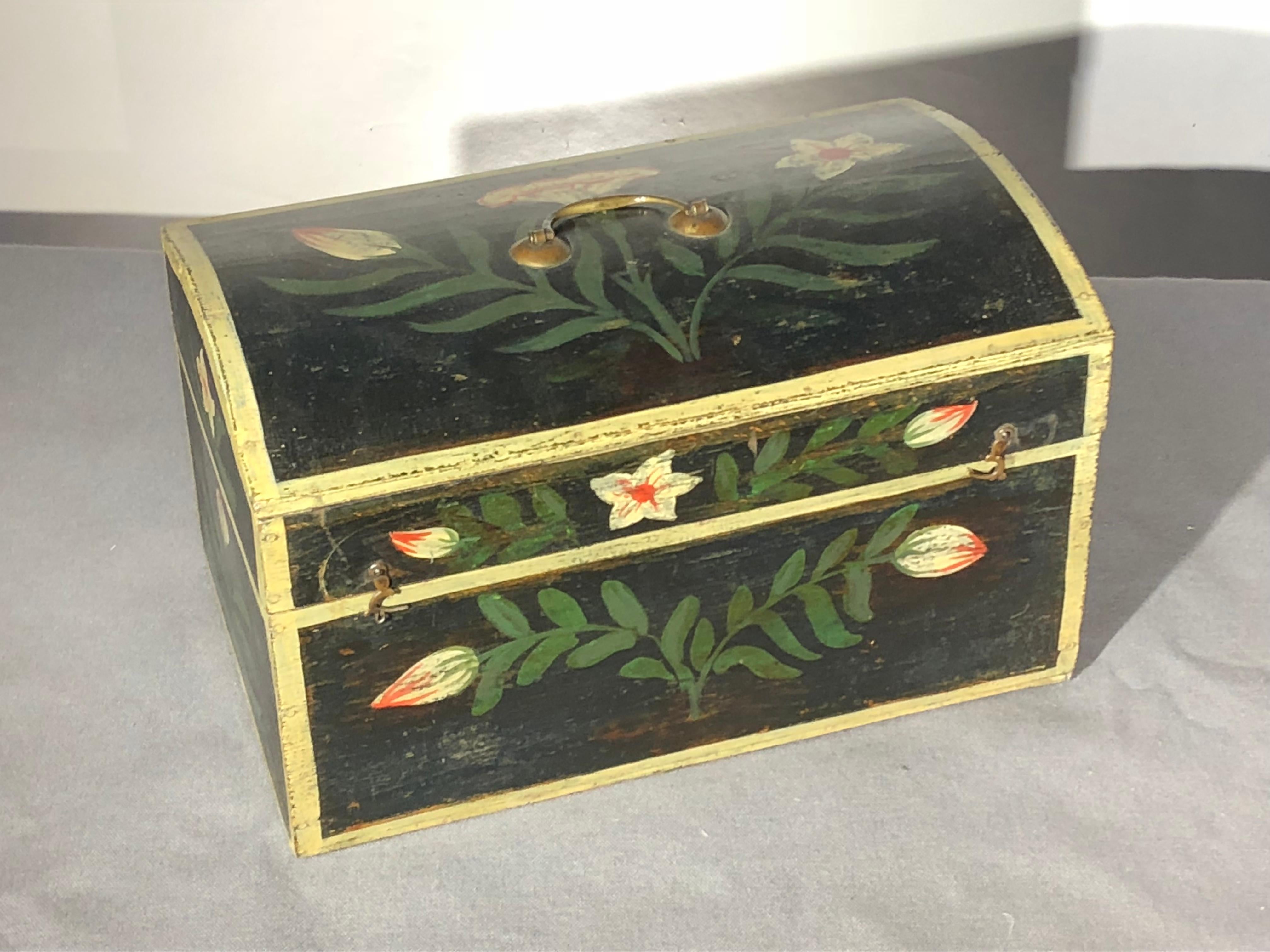 Two 19th Century French Painted Wedding Boxes 2