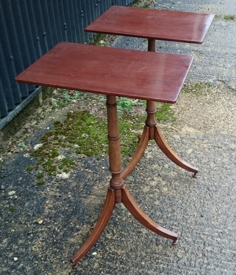 Two 19th Century Antique Mahogany Wine Tables or End Tables For Sale at