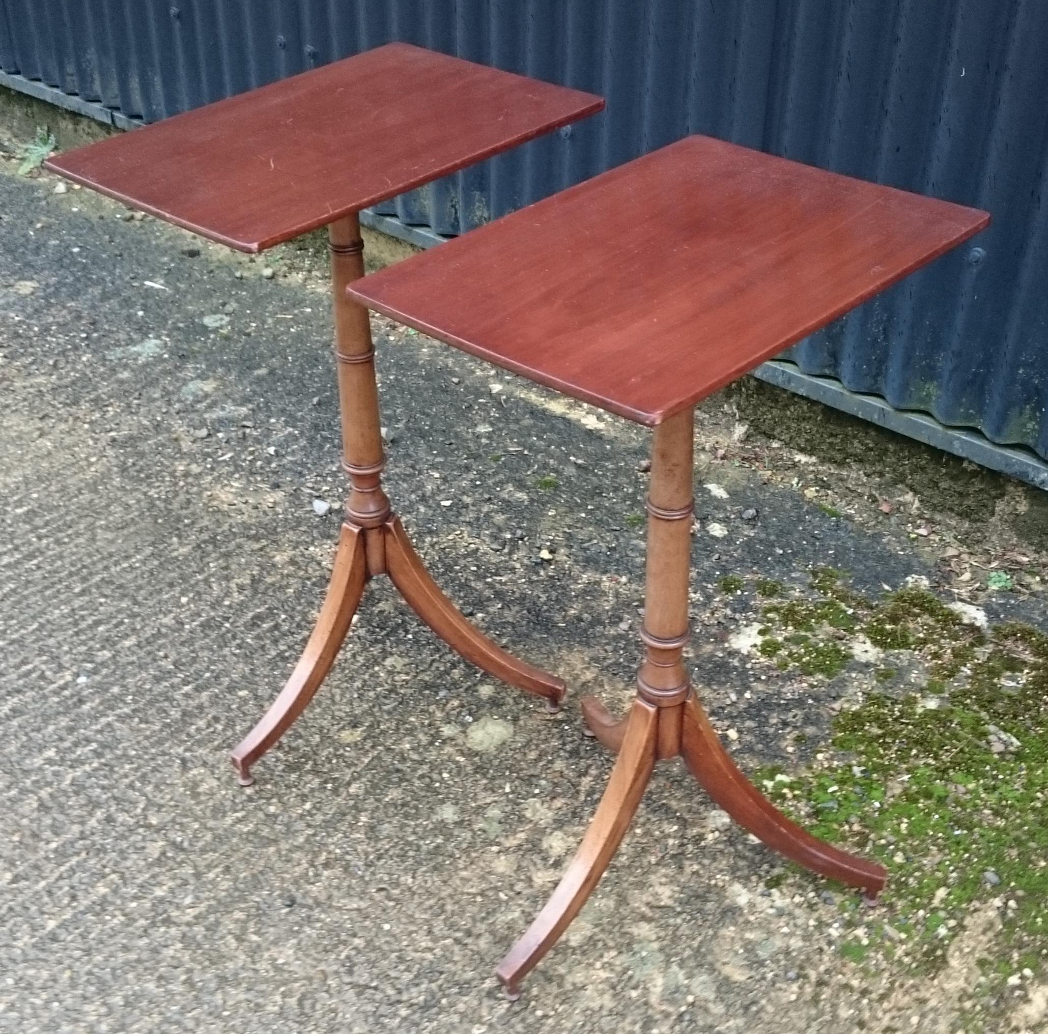 Victorian Two 19th Century Antique Mahogany Wine Tables or End Tables For Sale