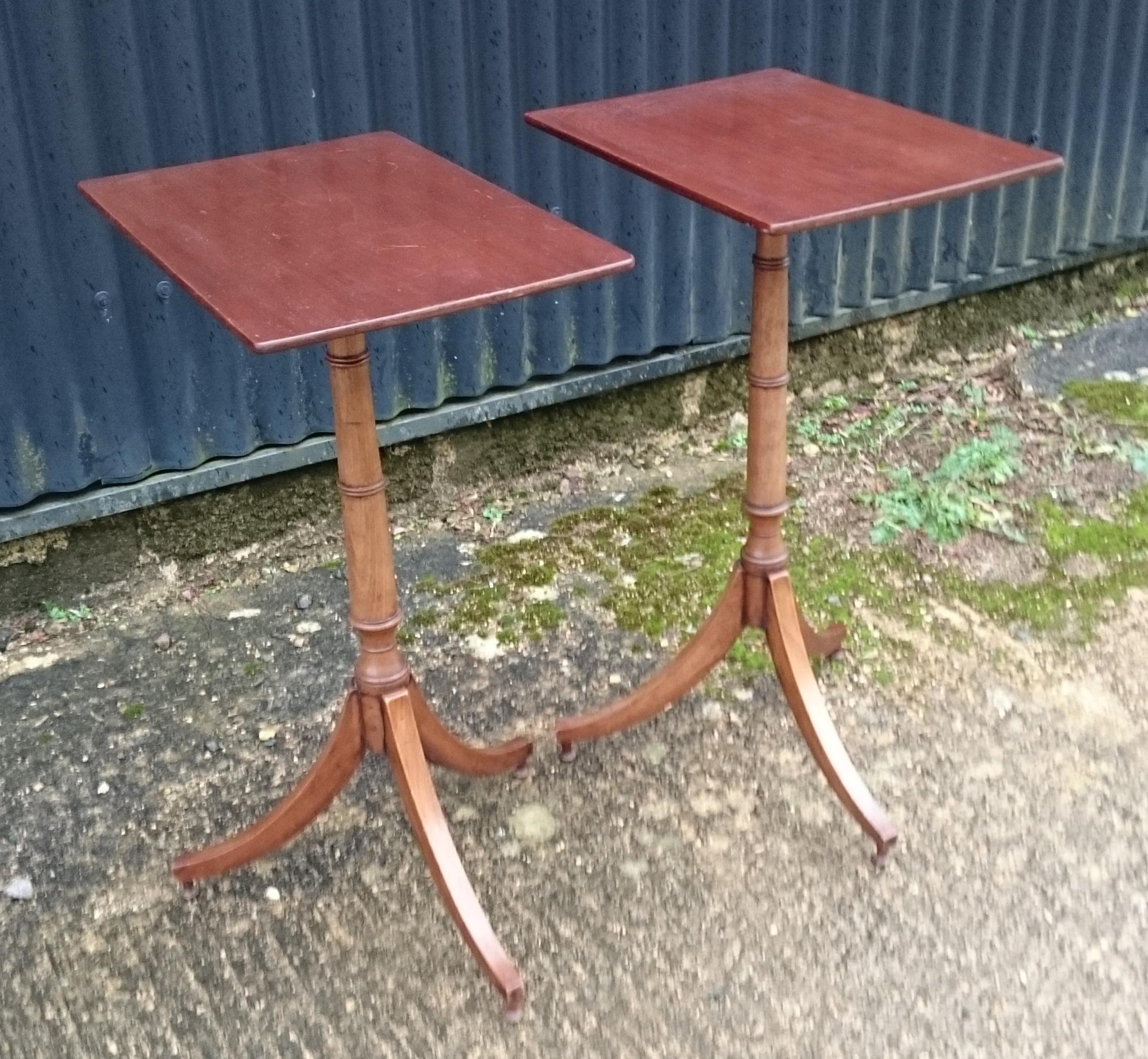 British Two 19th Century Antique Mahogany Wine Tables or End Tables For Sale