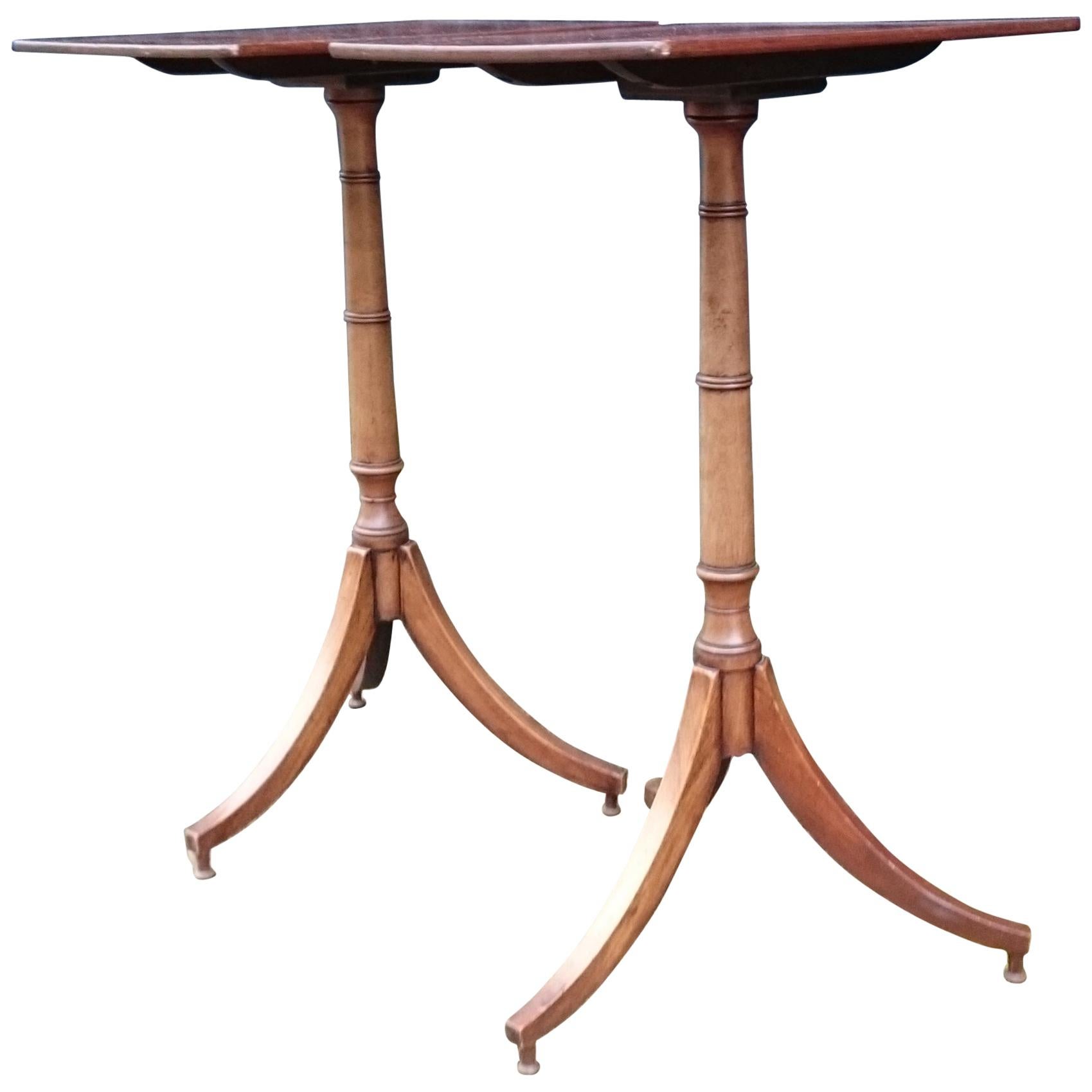 Two 19th Century Antique Mahogany Wine Tables or End Tables For Sale