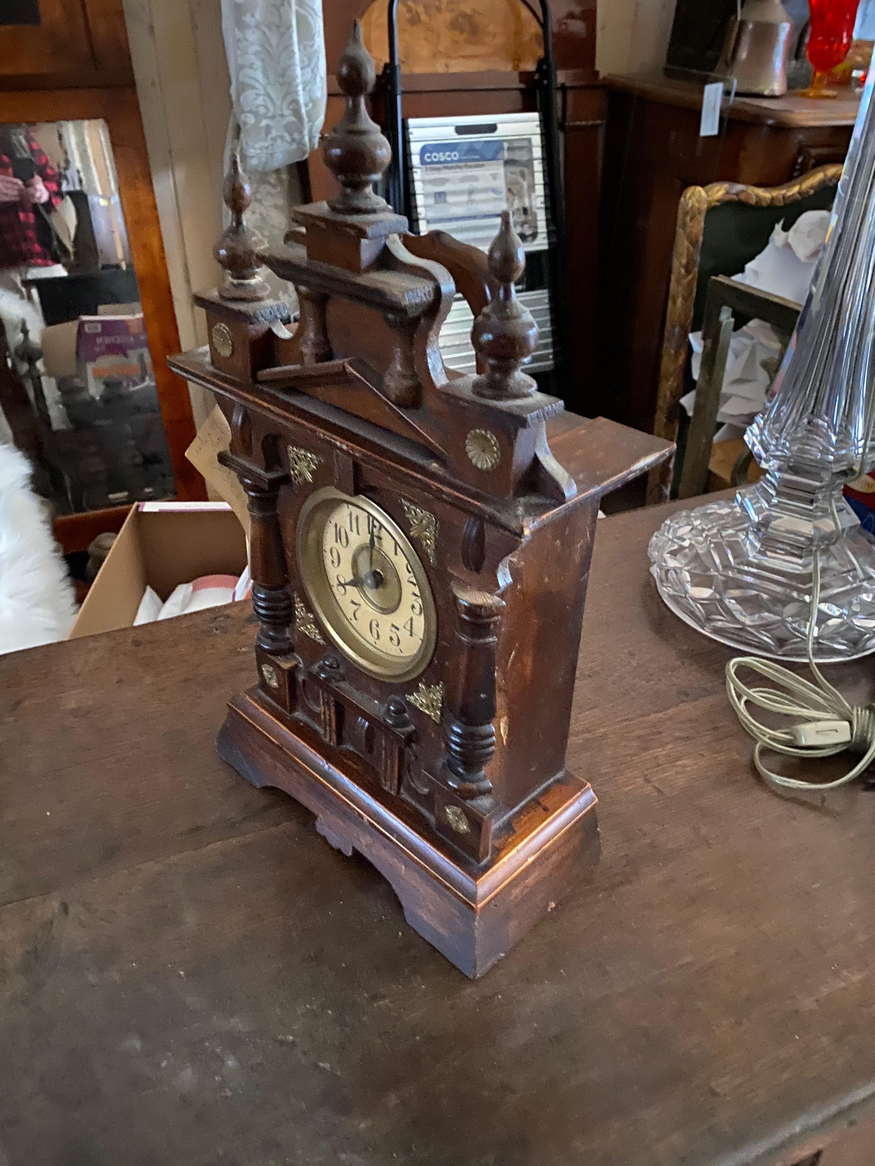 German Two 19th Century Black Forest Clocks, Great Form, Great Old Color/Patina. For Sale