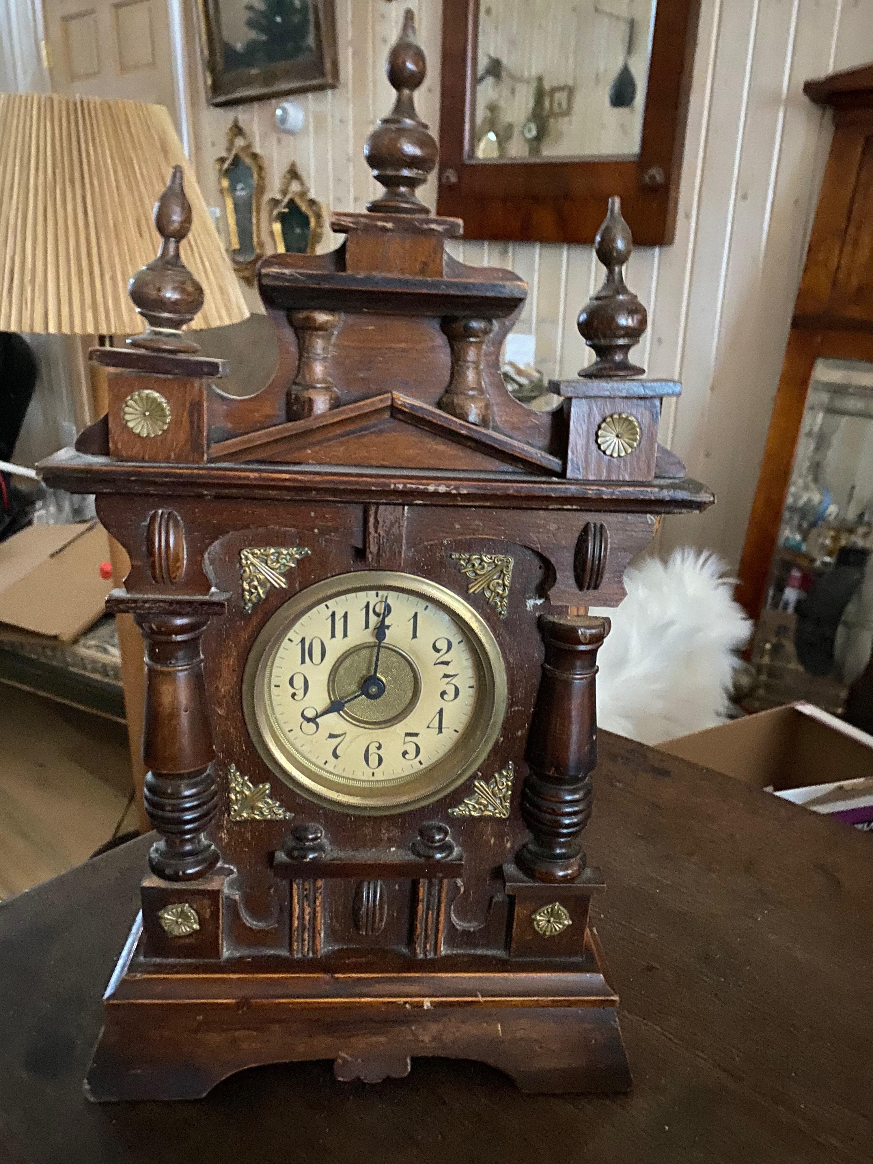 Two 19th Century Black Forest Clocks, Great Form, Great Old Color/Patina. For Sale 3