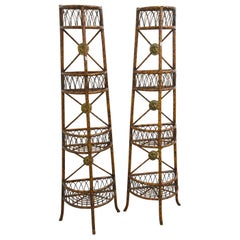 Two  Bamboo Shelves circa 1950