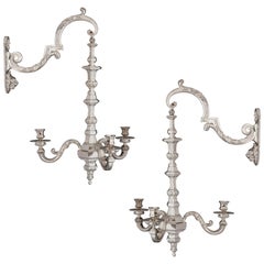Two 19th Century French Neoclassical Style Three-Branch Wall Lights
