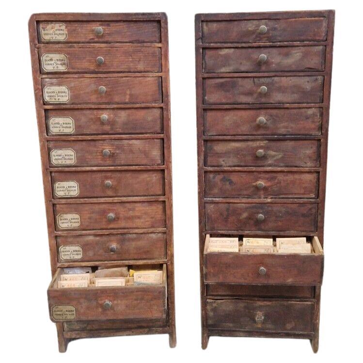 Two 19th Century French Watch Makers Cabinets For Sale