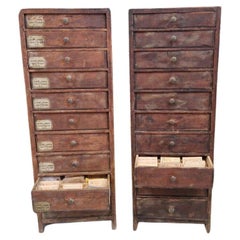 Vintage Two 19th Century French Watch Makers Cabinets
