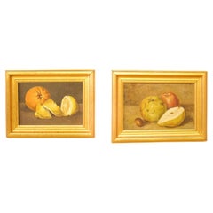 Two 19th Century Fruit Oil on Board Paintings