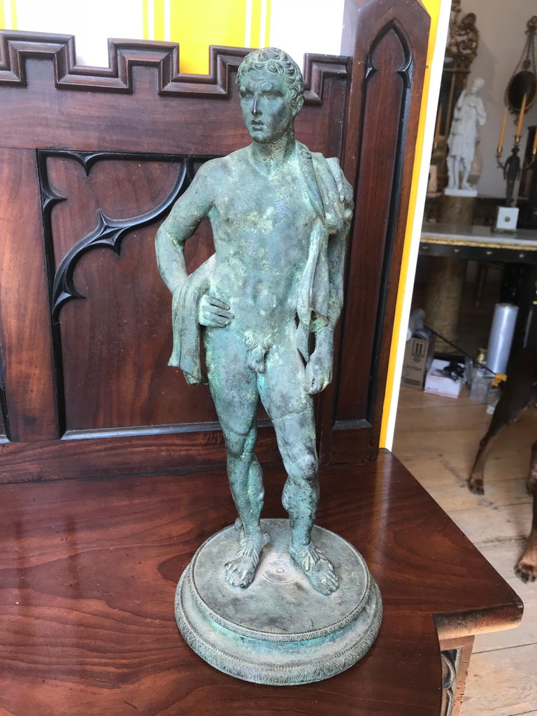 Two 19th Century Grand Tour Nude Male Statues of Roman Gods at 1stDibs