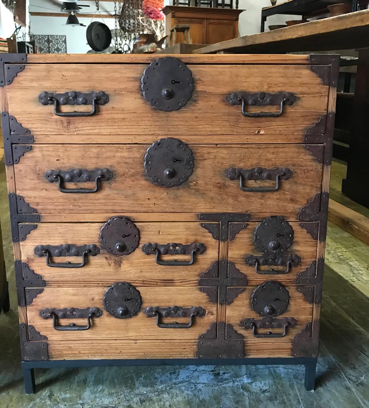 Two 19th Century Japanese  Kodansu, Small Chest of Drawers on Custom Stands 8