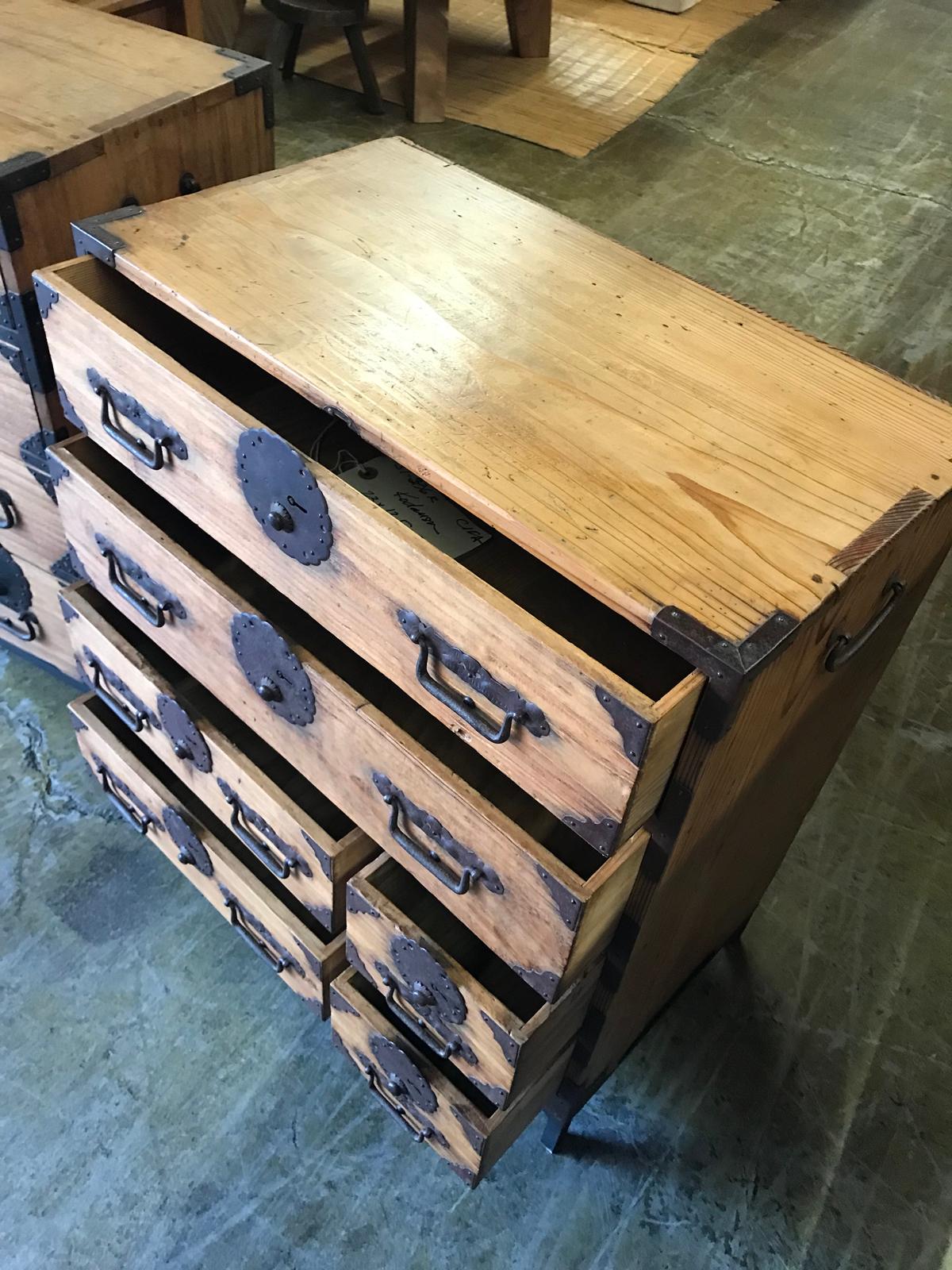 Two 19th Century Japanese  Kodansu, Small Chest of Drawers on Custom Stands 9