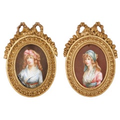 Two 19th Century Limoges Enamel Portrait Plaques 