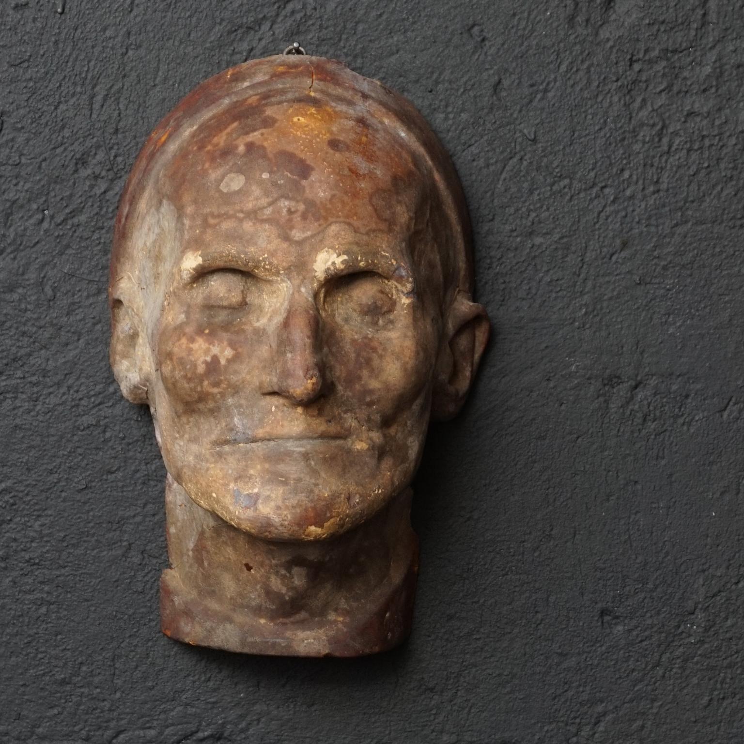 Zwei seltene Wachs-Todesmasken aus dem 19 4