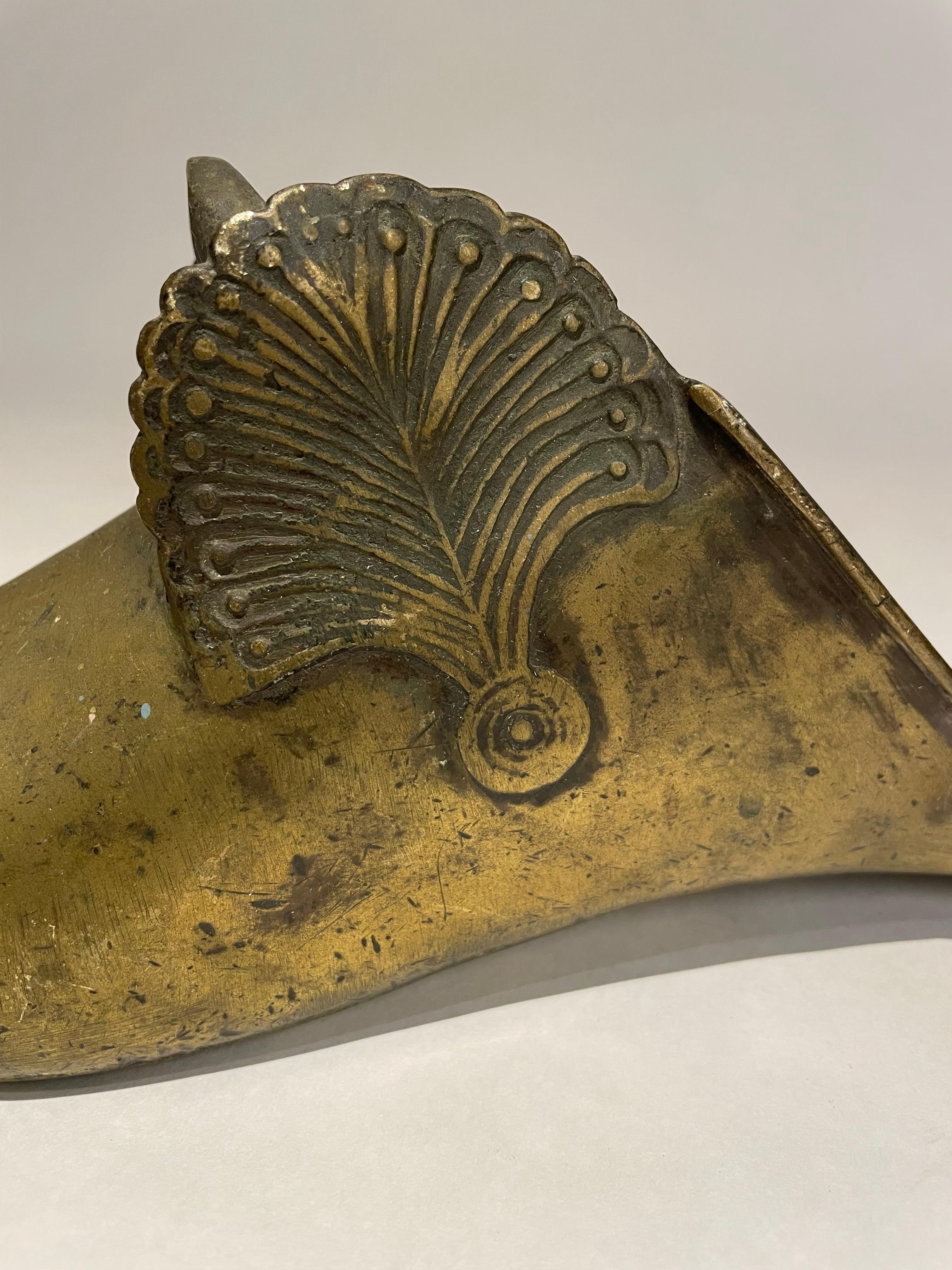 Cast Two 19th Century Spanish Colonial Brass Slipper Stirrups For Sale