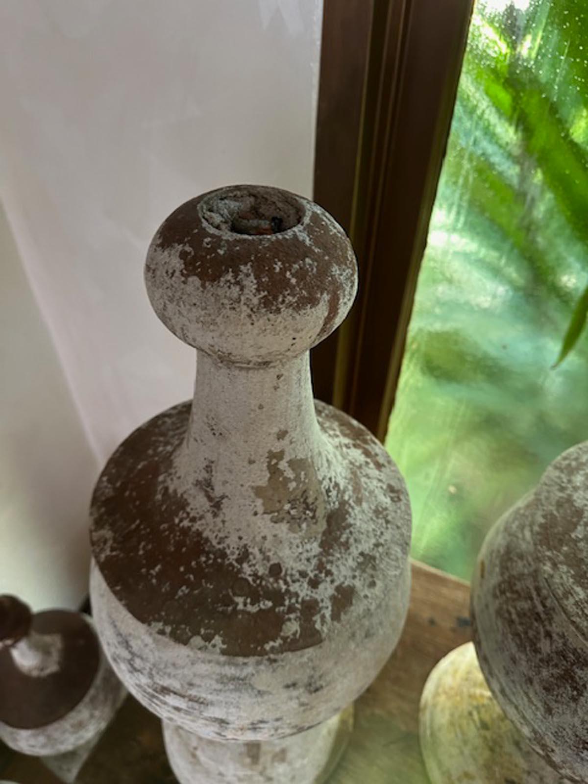 Two 19th Century Terracotta and Gesso Finials  For Sale 5