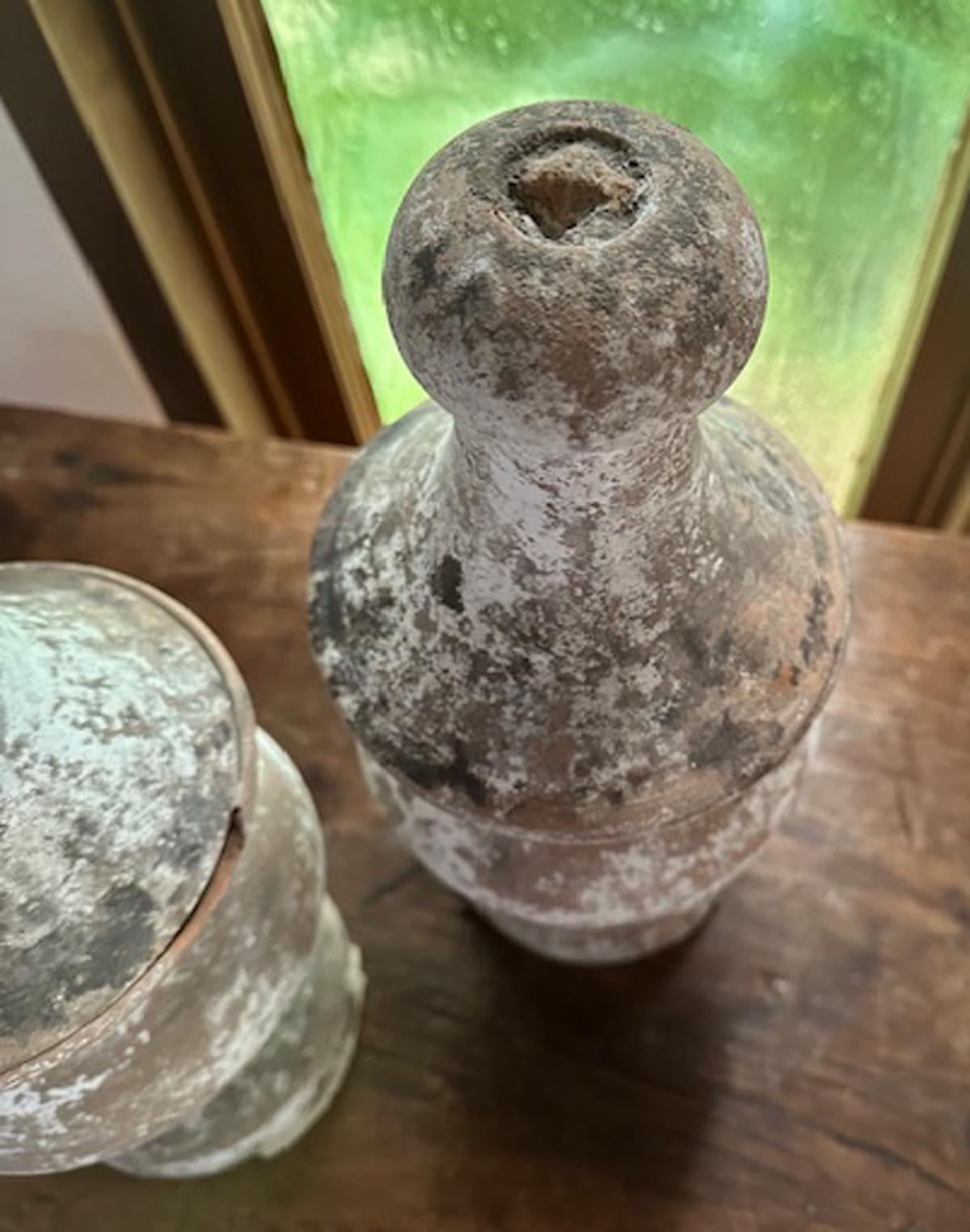 Two 19th Century Terracotta and Gesso Finials For Sale 1