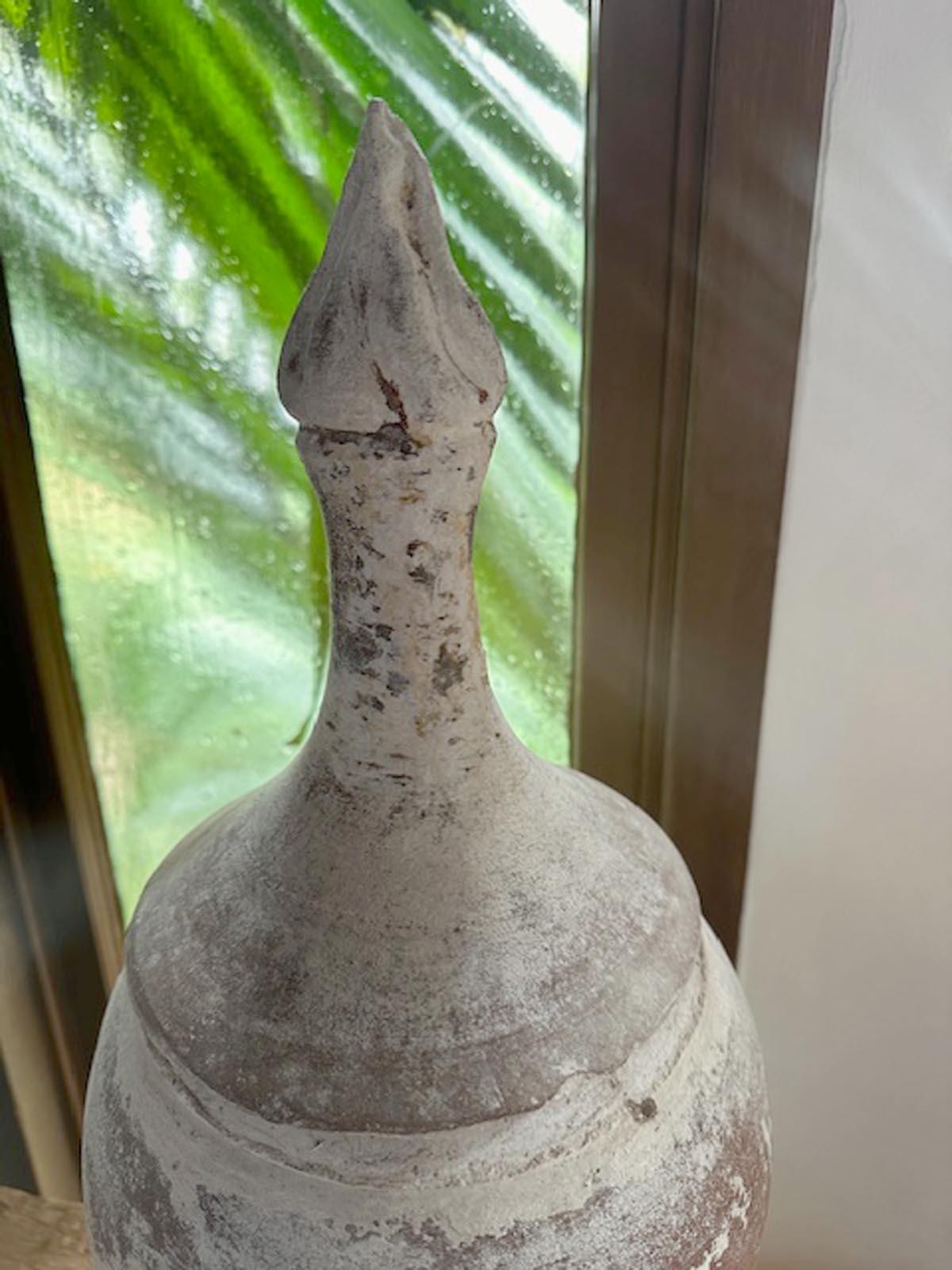 Two 19th Century Terracotta and Gesso Finials With Flames For Sale 3