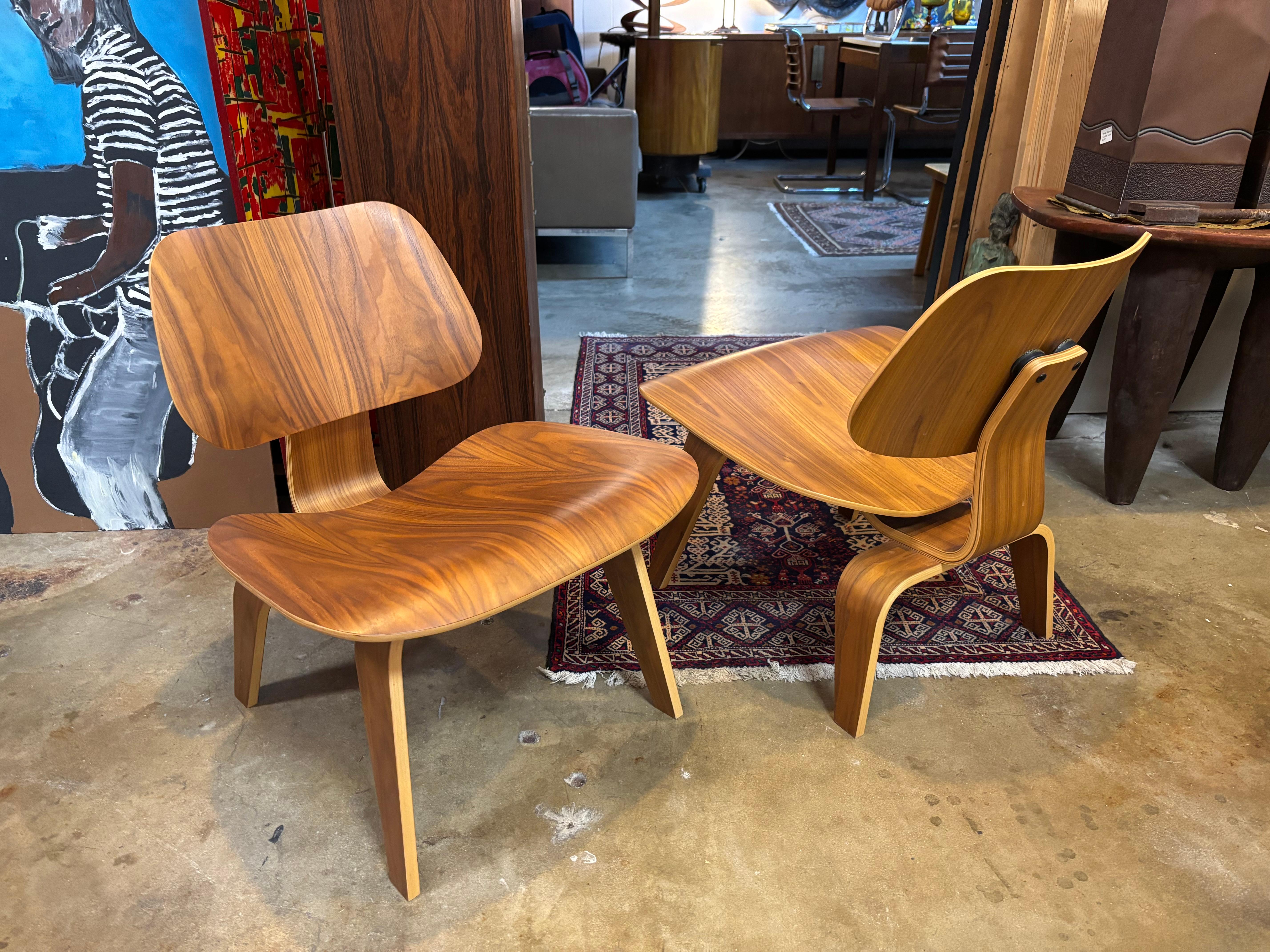 American Two (2) Eames Molded Plywood LCW Chairs, 2013