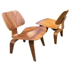 Two (2) Eames Molded Plywood LCW Chairs, 2013