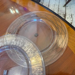 Two 2000s Barbara Forni for Sottsass Associated Studio Round Glass Plates