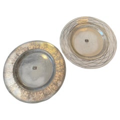 Two 2000s Barbara Forni for Sottsass Associated Studio Round Glass Plates