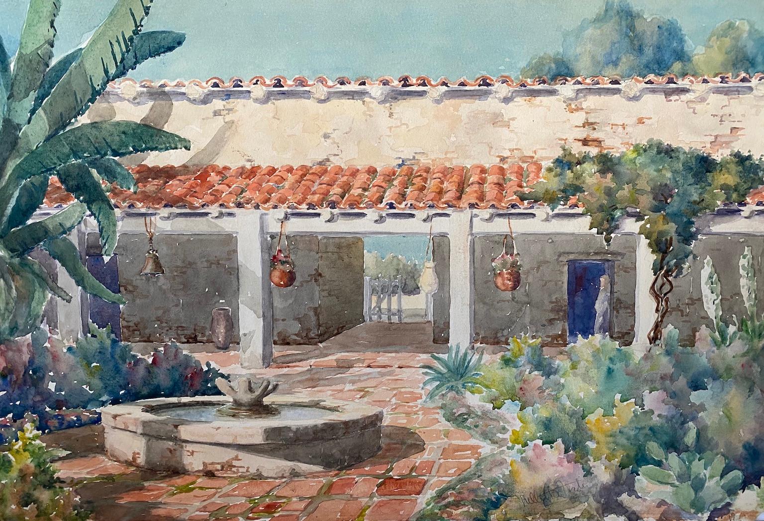 Two 20th Century Watercolor Paintings by American Artist, Willet Sudds Foster In Distressed Condition For Sale In Van Nuys, CA