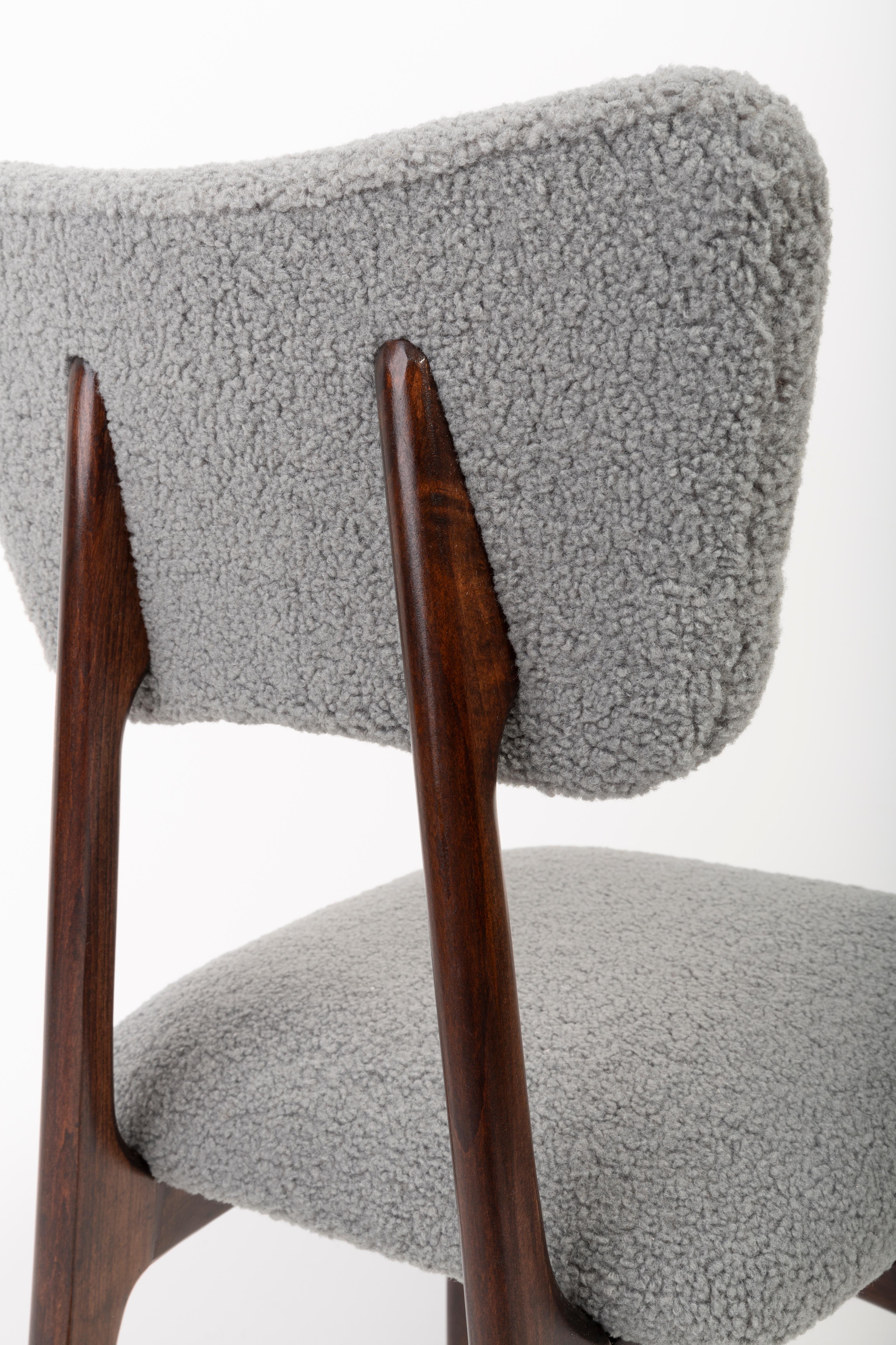 Two 20th Century Gray Boucle Chairs, 1960s For Sale 1