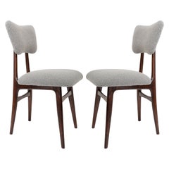Deux chaises en bouclier gris du 20e siècle, 1960