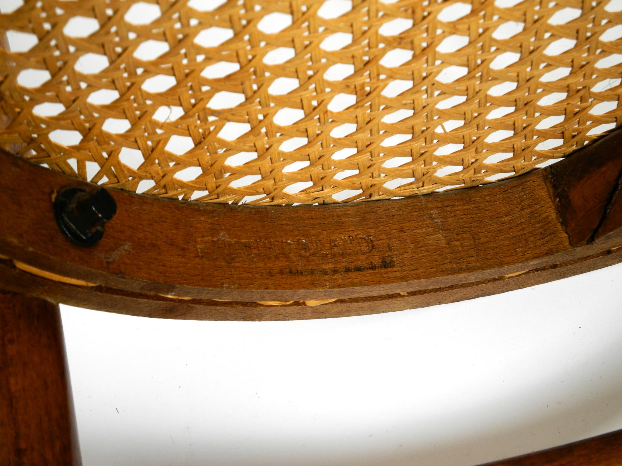 Two 30s coffee house chairs made of bentwood with cane weave by ZPM Radomsko 6