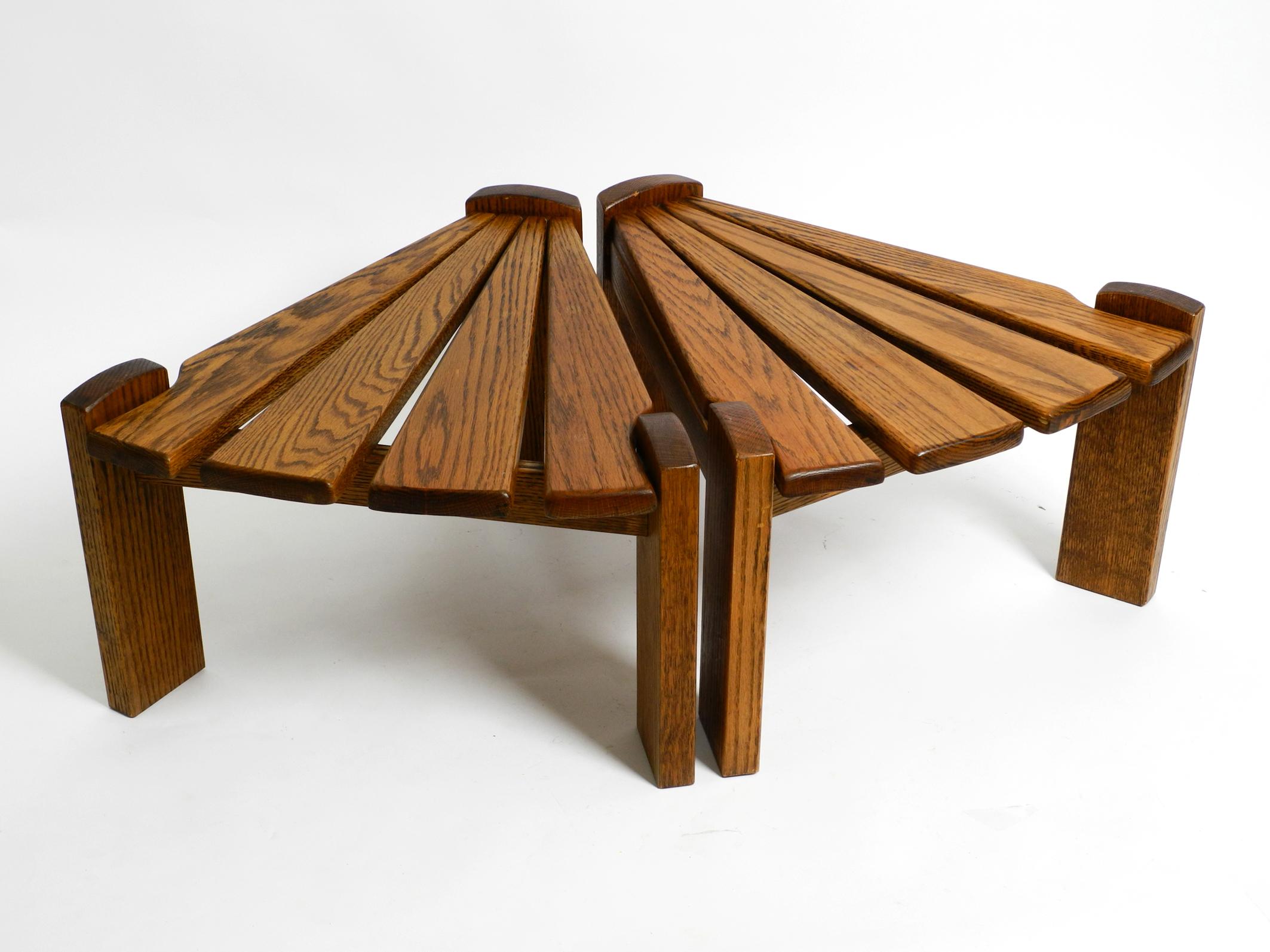 Two 50s Side or Coffee Tables in a Triangular Shape by Dittman for Awa Radbound For Sale 9