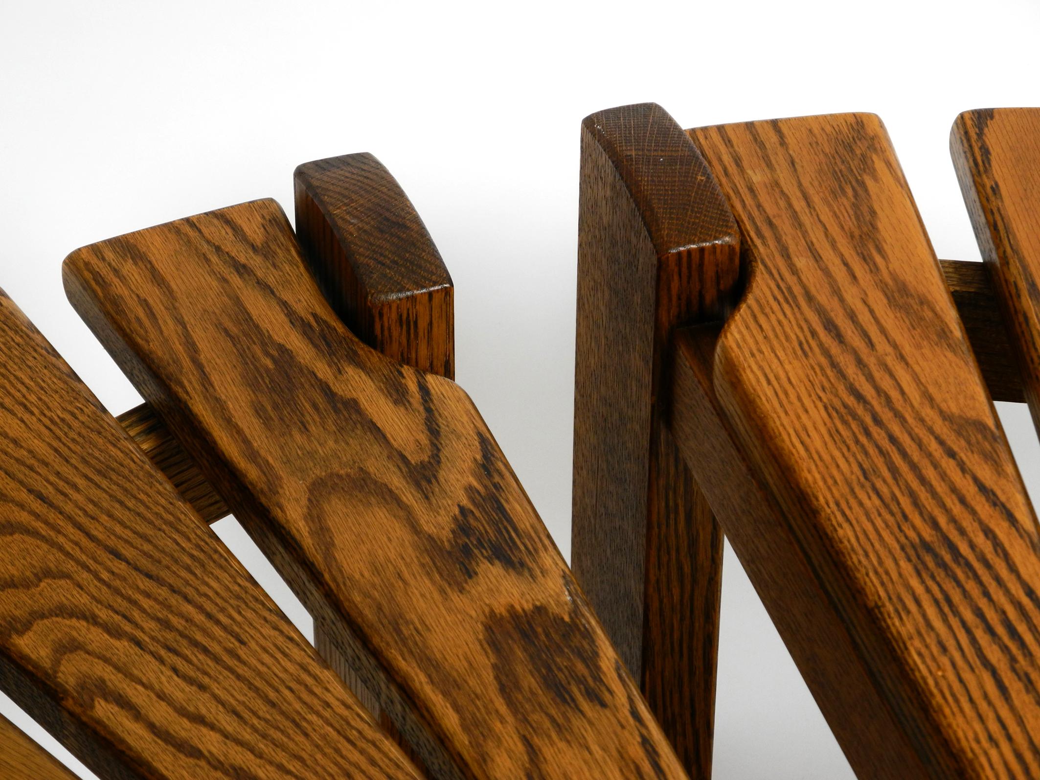 Oak Two 50s Side or Coffee Tables in a Triangular Shape by Dittman for Awa Radbound For Sale