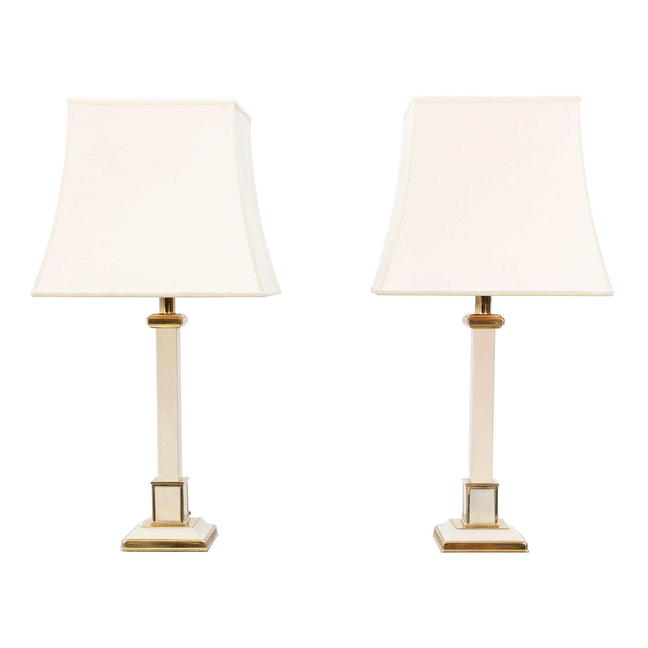 Two 1970s Table Lamps Hollywood Regency