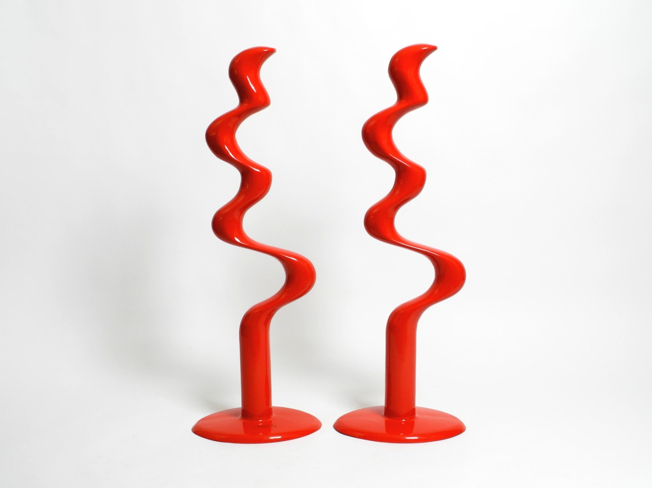 Pair of original limited abstract metal Ikea floor sculptures from 1990.
In good condition. Suitable for all living areas and very decorative.
Design by Tony Almén and Peter Gest. Ikea's well-known Stockholm-based design office.
A very unusual