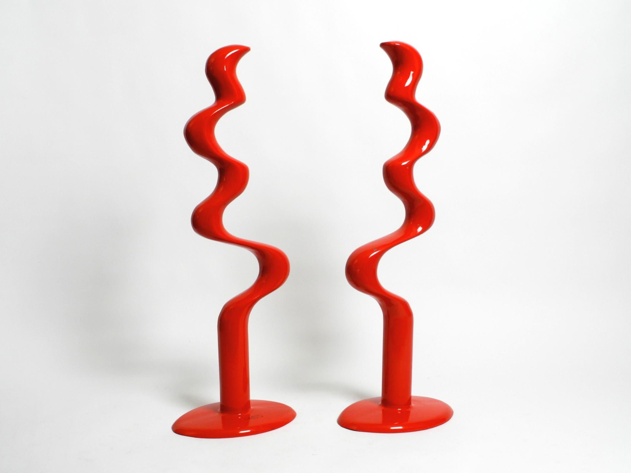 Swedish Two abstract metal floor sculptures by Tony Almén and Peter Gest for Ikea 1990 For Sale