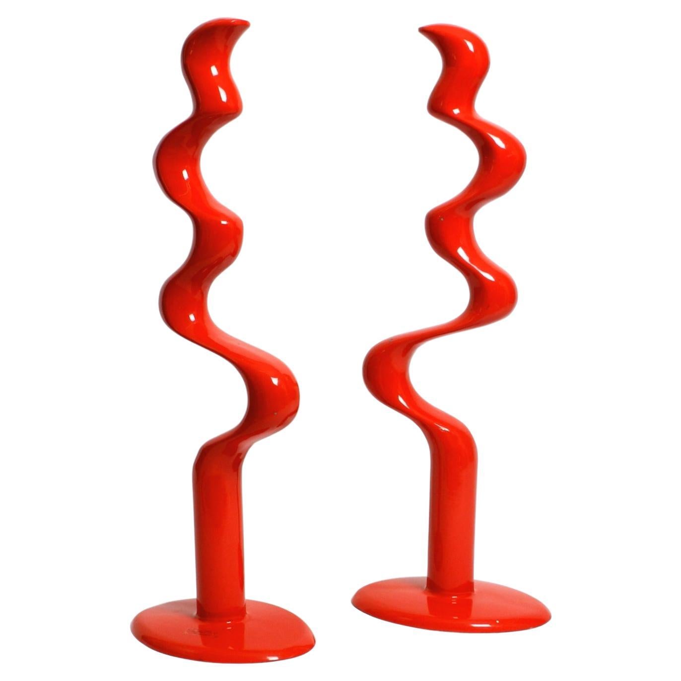 Two abstract metal floor sculptures by Tony Almén and Peter Gest for Ikea 1990