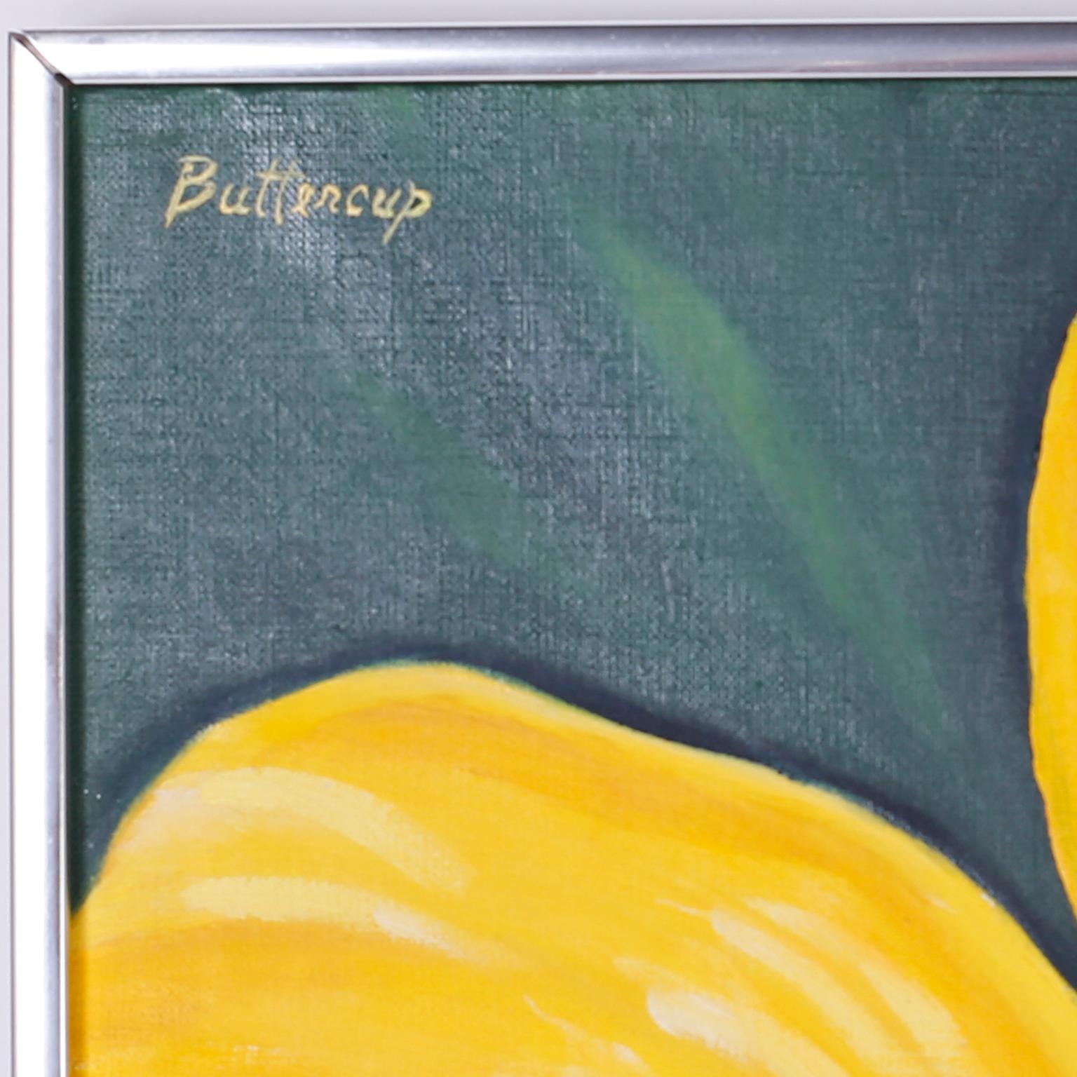 buttercup flower painting