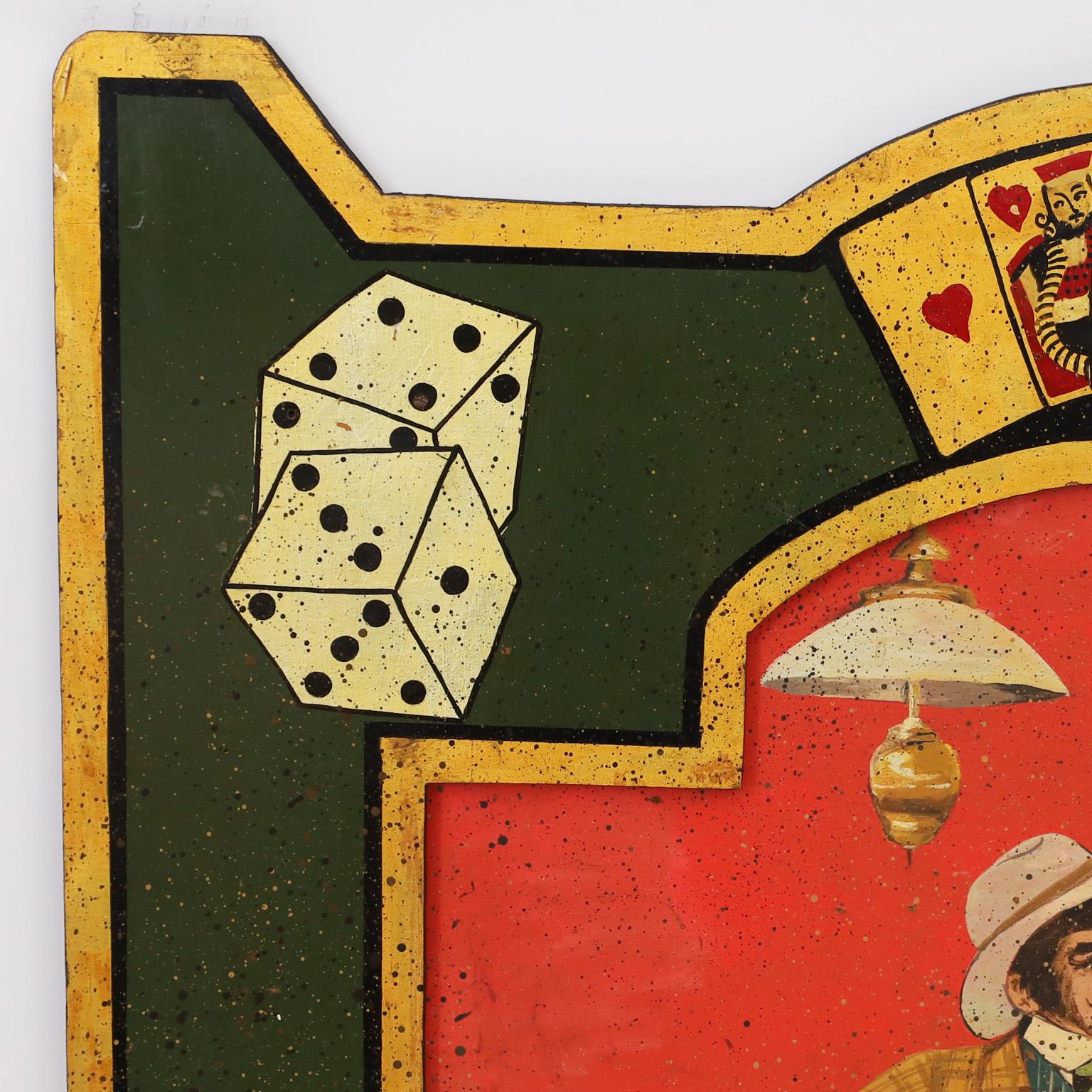 Acrylgemälde auf Karton eines Kabaretttänzers und eines Pokerspielers im Angebot 4
