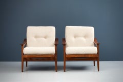 Two Adjustable Lounge Chairs '660' in Teak by Cassina, Italy, 1960