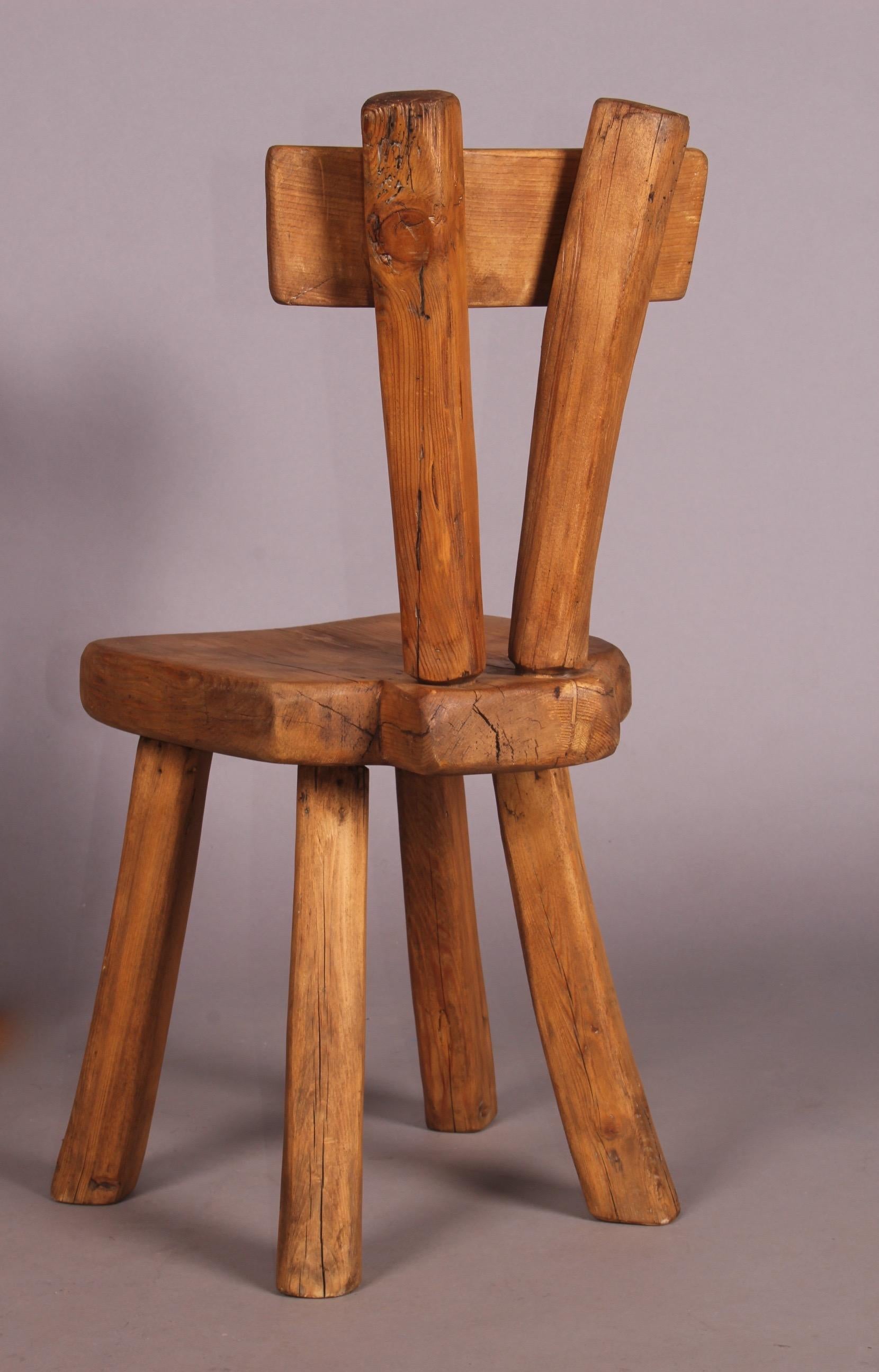 Wood Two Alexandre Noll Style Chairs