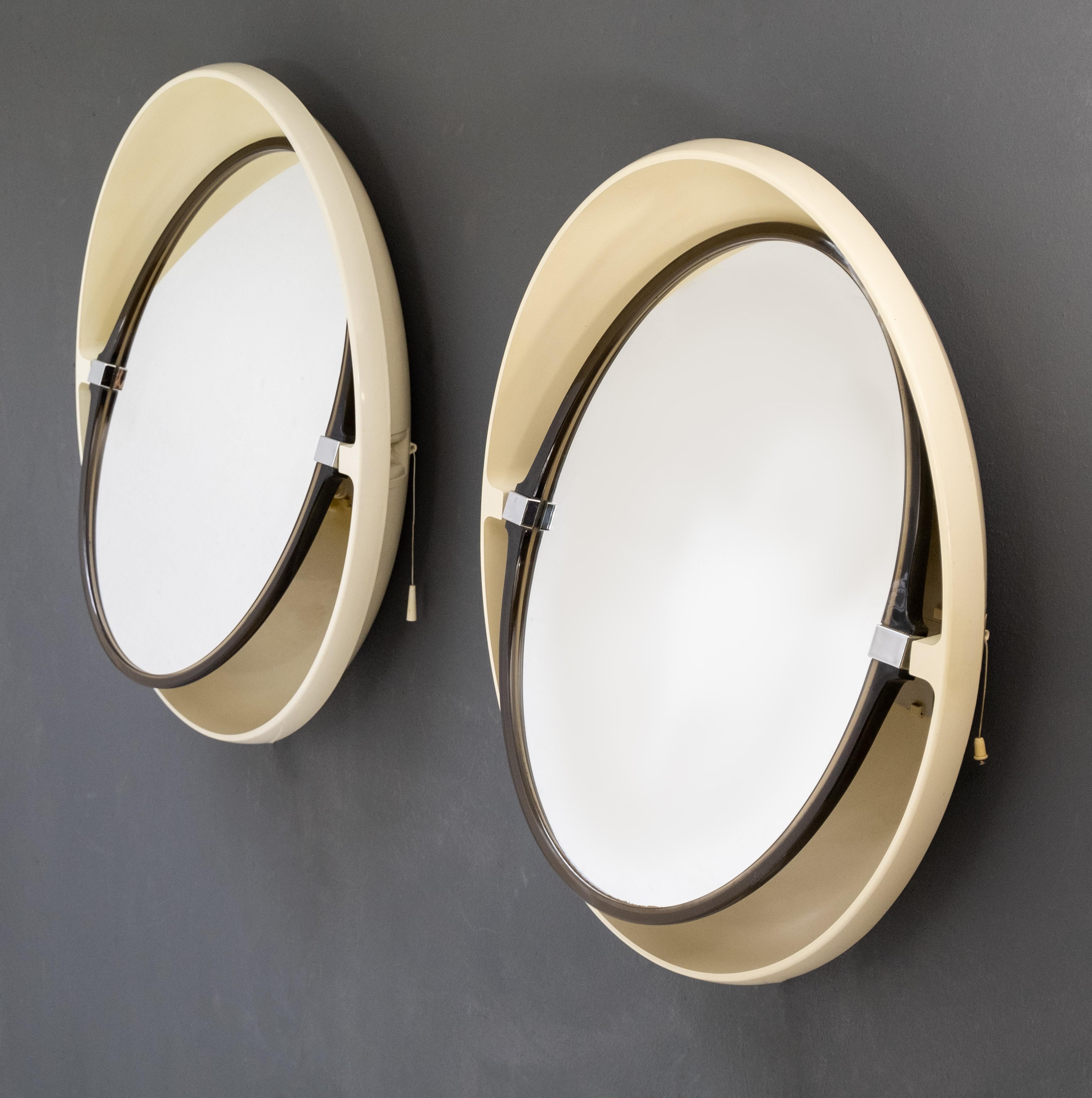 Two Alibert Backlit Mirrors, 1970s 2