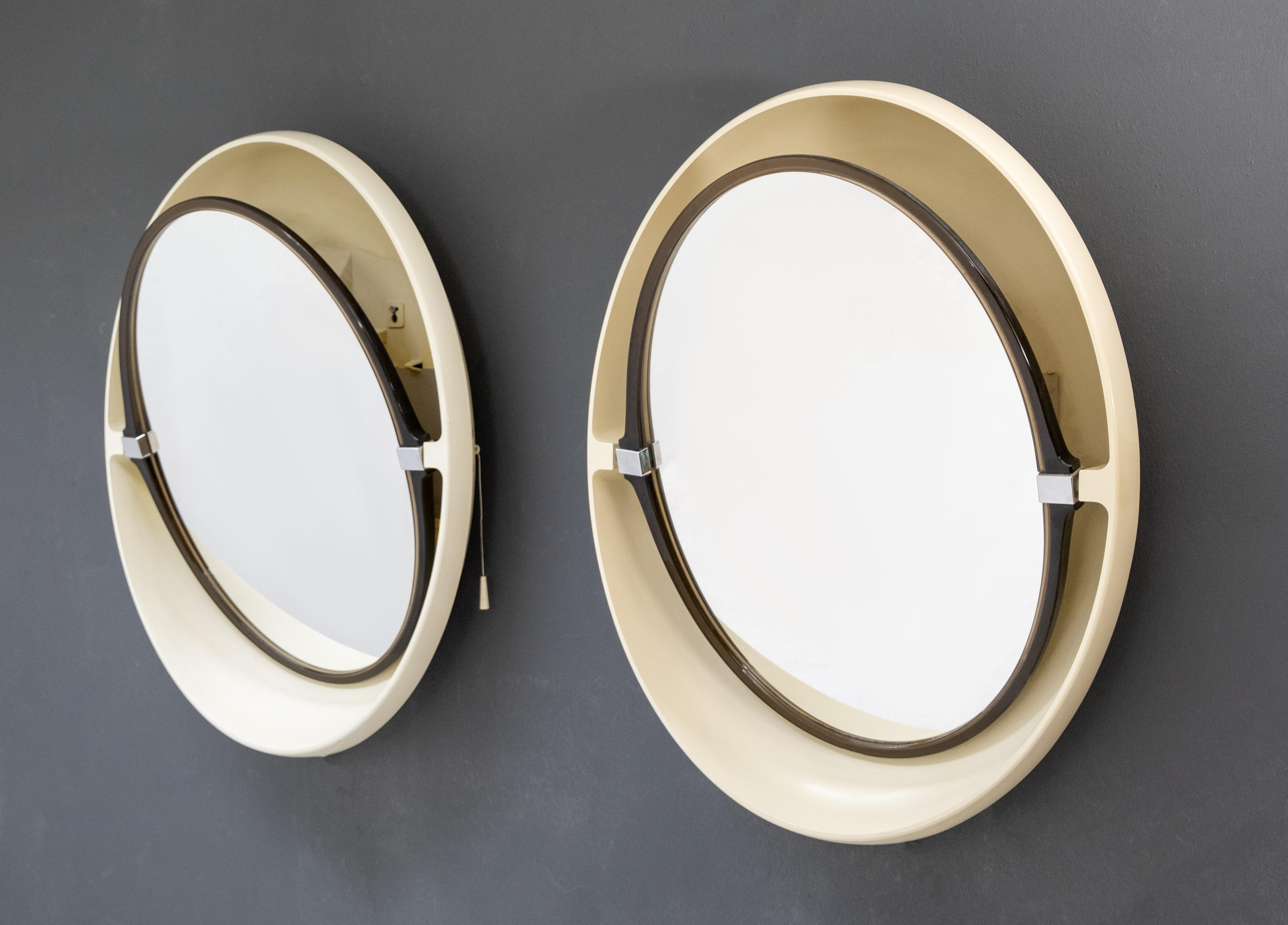 Two Alibert Backlit Mirrors, 1970s 3