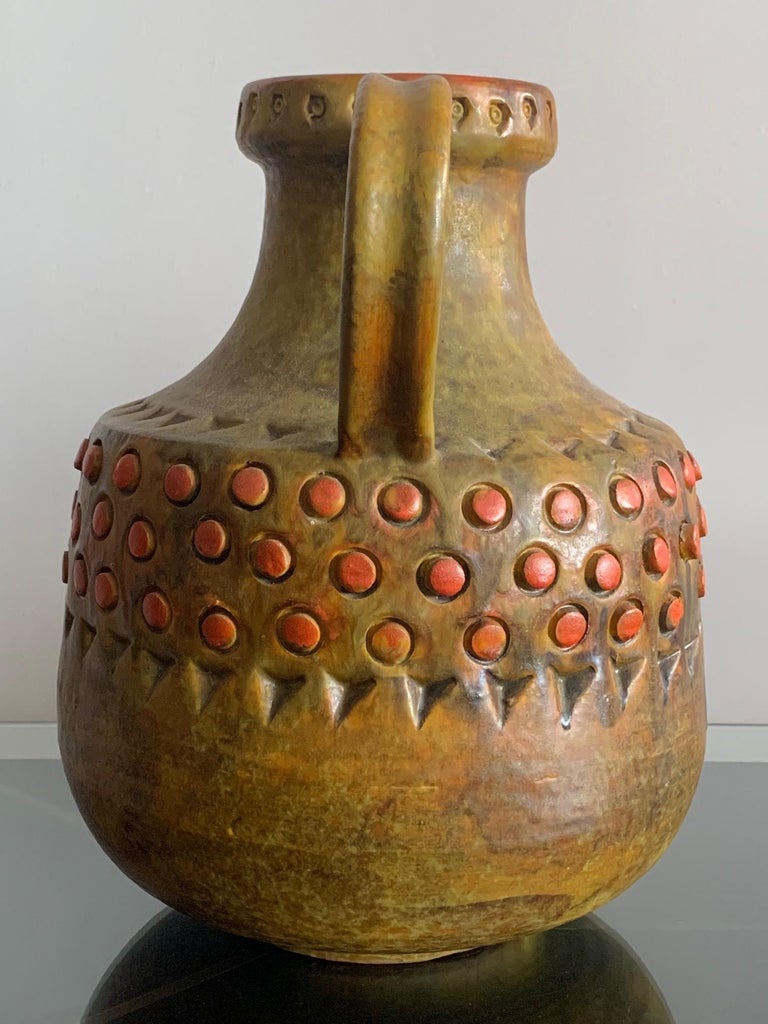 Ceramic Two Alvino Bagni Raymor Large Jug Vases For Sale