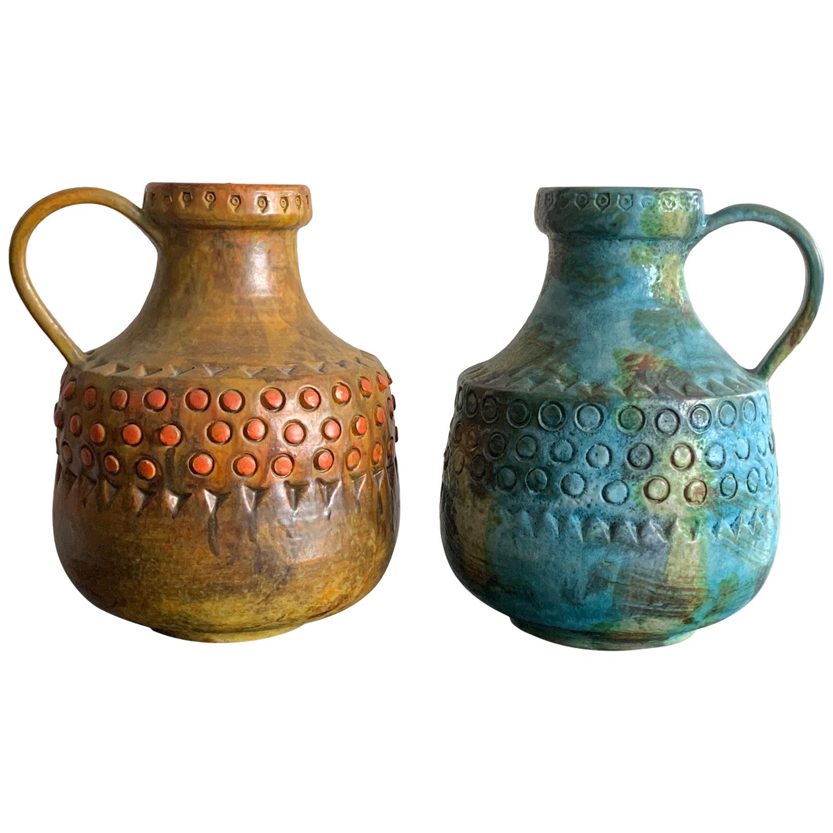 Two Alvino Bagni Raymor Large Jug Vases