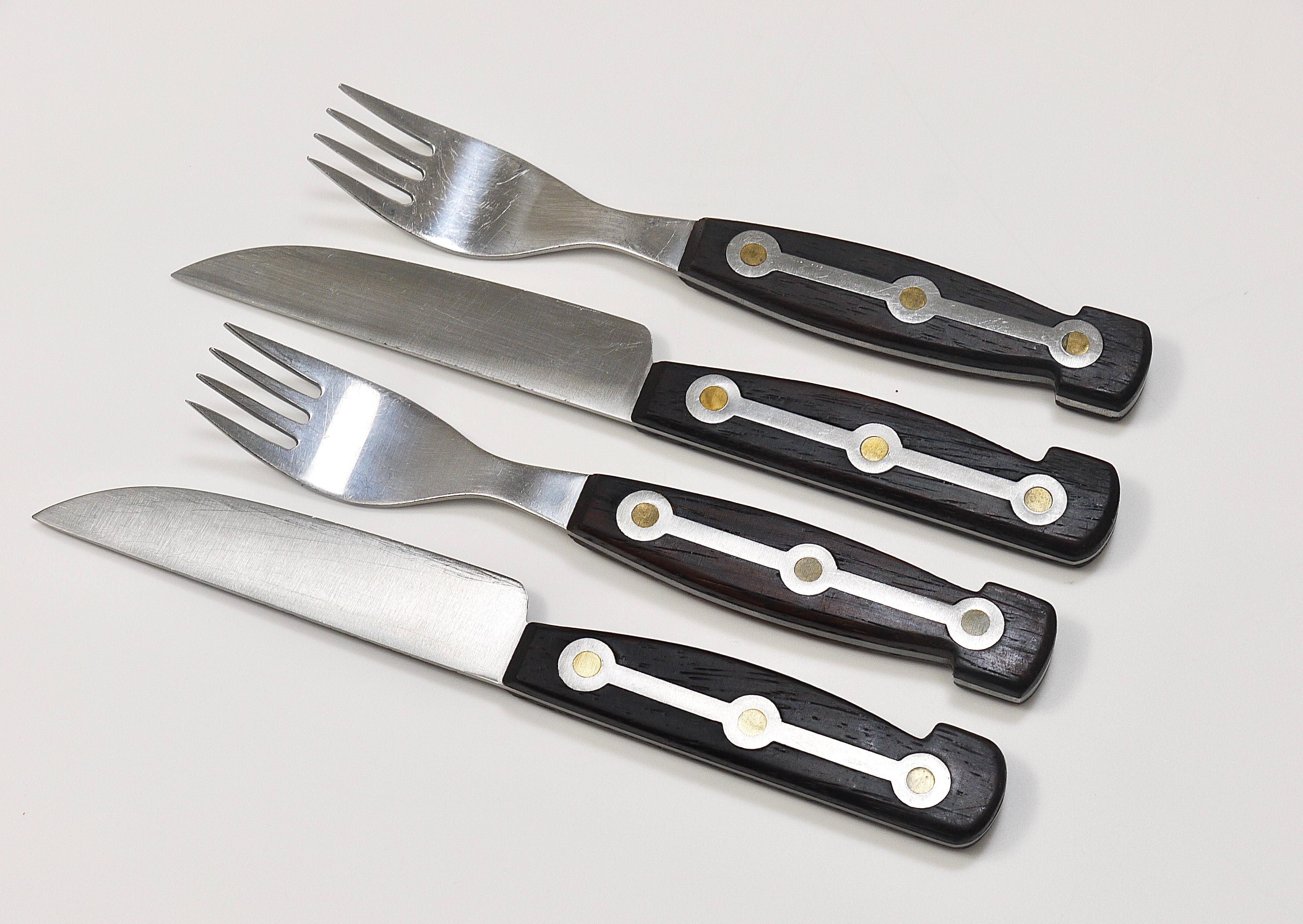 Two Amboss 1050 Snack Board Fork and Knife Sets, Austria, 1960s For Sale 5