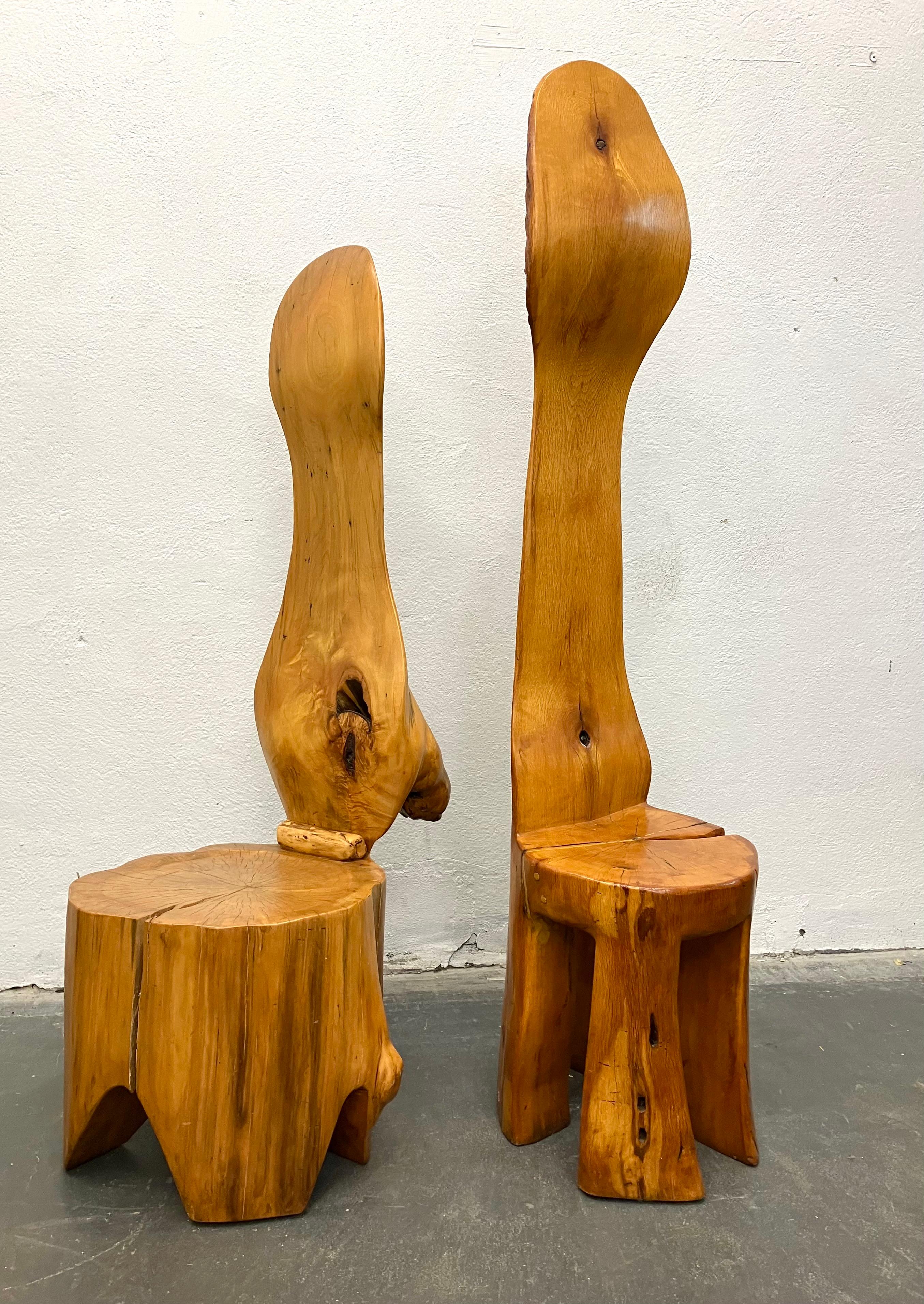Américain Deux chaises de studio American Craft  en vente