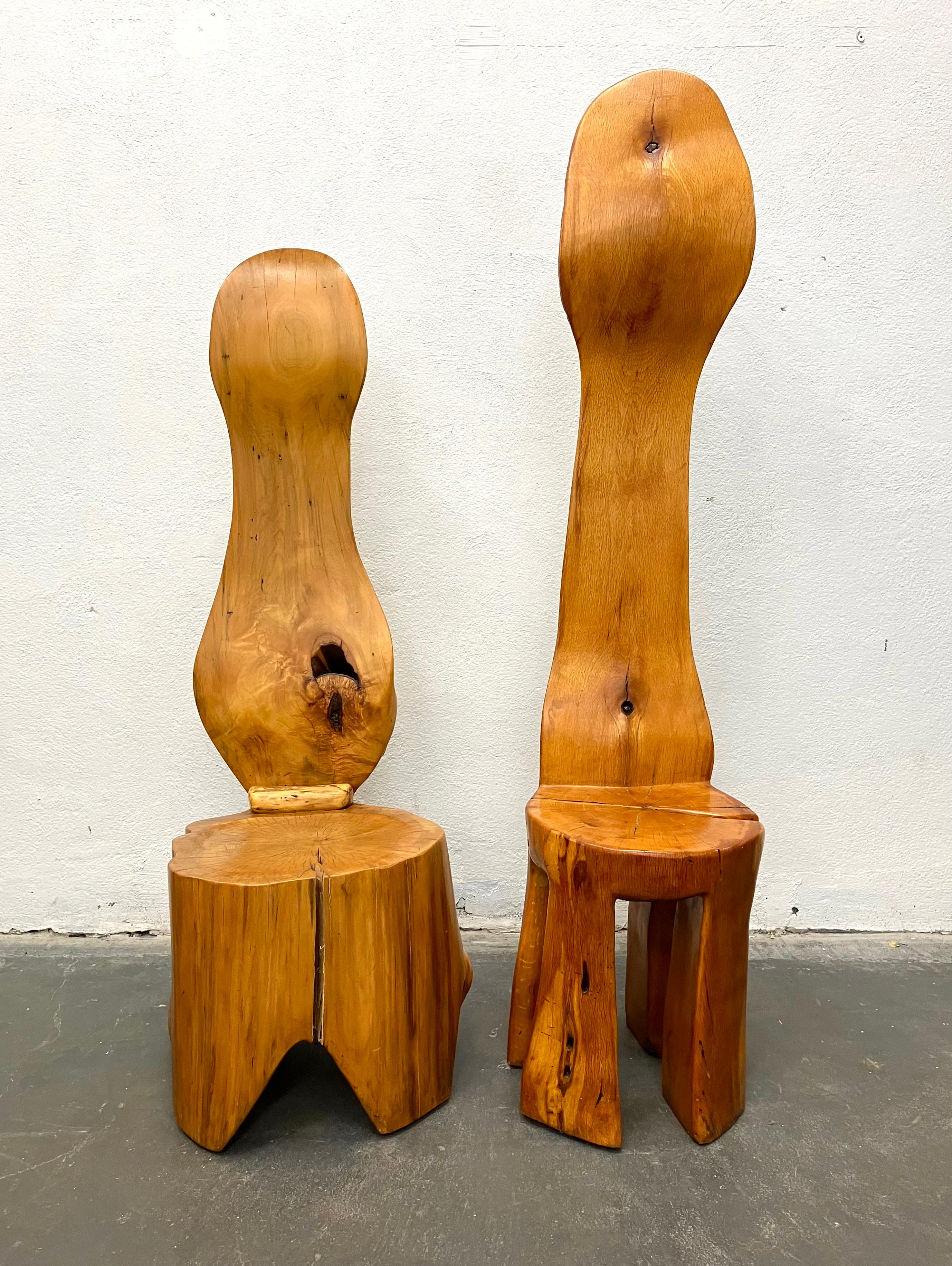 Milieu du XXe siècle Deux chaises de studio American Craft  en vente