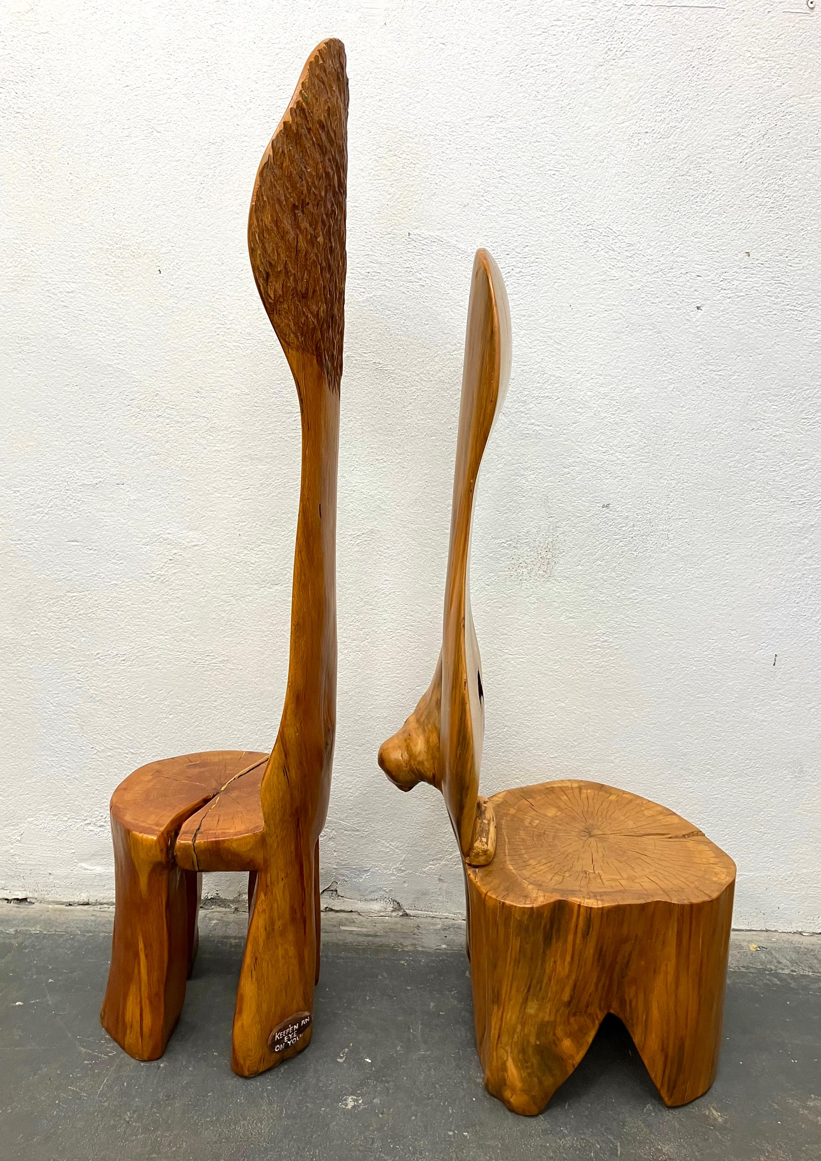 Deux chaises de studio American Craft  en vente 2