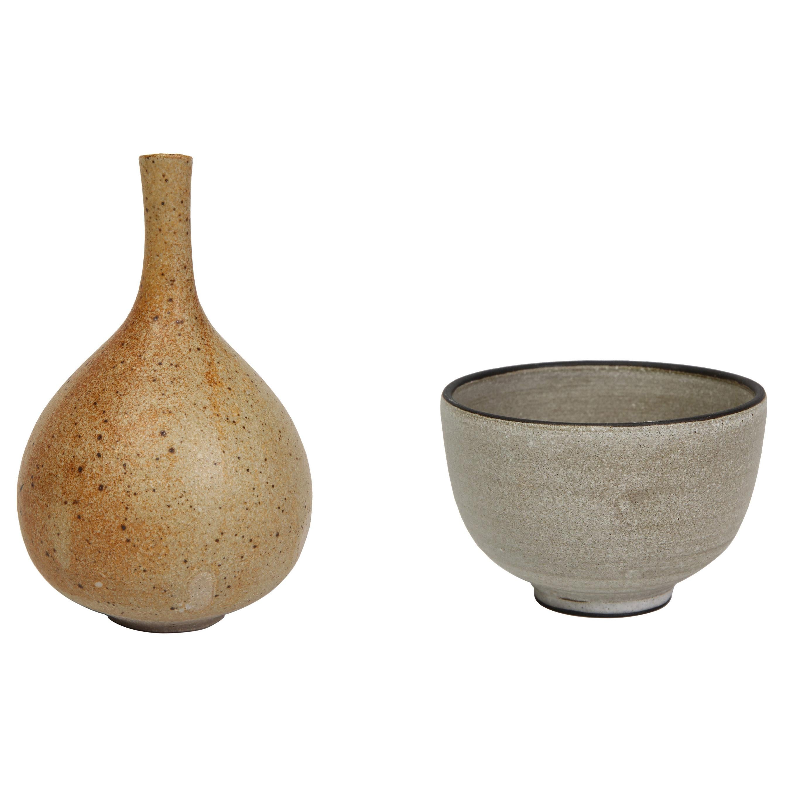 Two American Handmade Pottery Vessels, 1960s